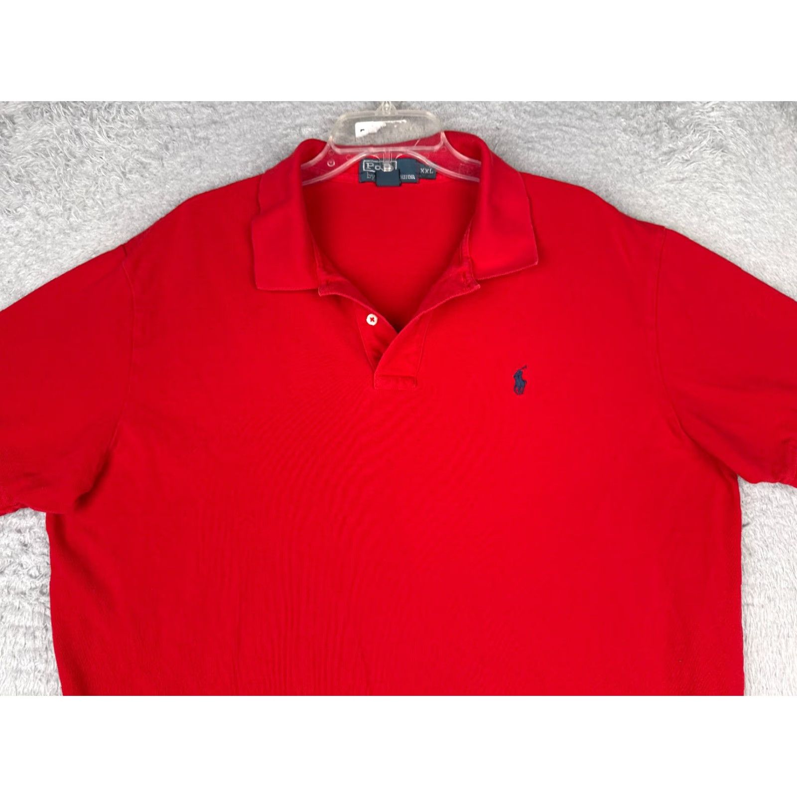 Ralph Lauren VINTAGE Ralph Lauren Polo Shirt Polo 2XL Red 100% Cotton Jersey Golf Mens Shirts Size US XXL / EU 58 / 5 - 4 Thumbnail
