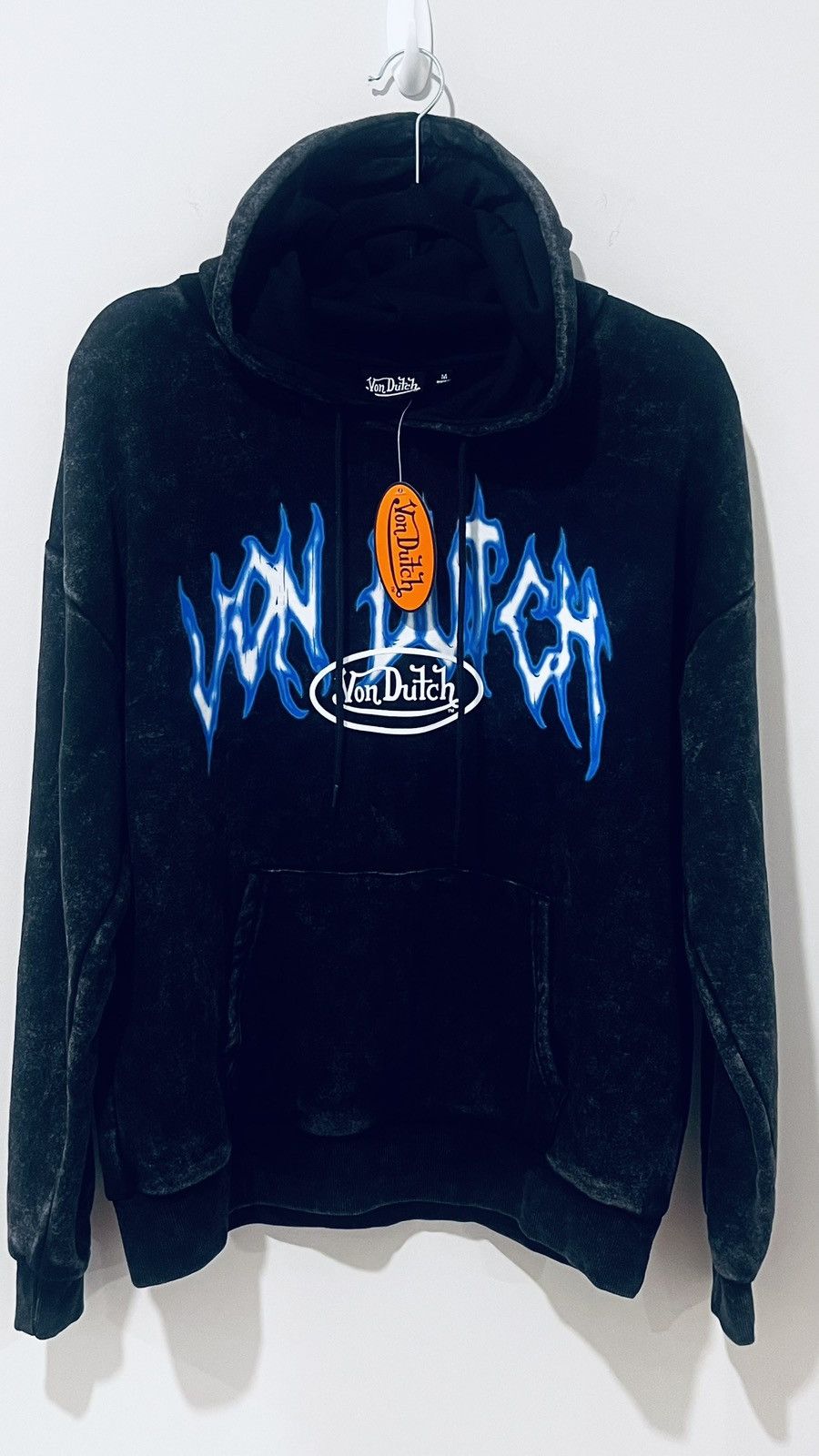 Von Dutch Von Dutch Flame Logo Hoodie Black Distressed Wash Size M NWT Size US M / EU 48-50 / 2 - 1 Thumbnail
