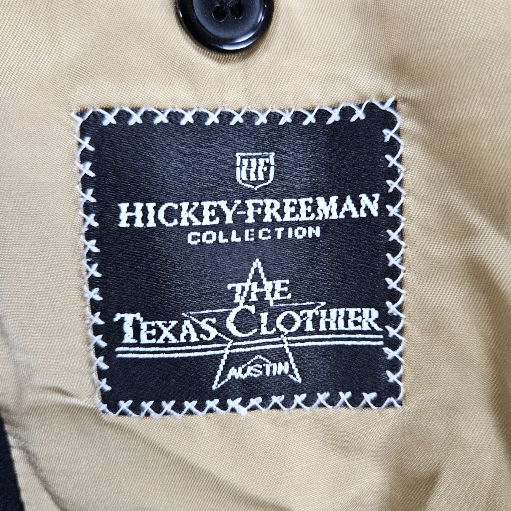 Vintage VTG Hickey Freeman Navy 2 Button Double Vented Notch Blazer Sport Coat USA 50S Shirt Jacket Men Blazer Classic Blue 1950s Mens Size 50R - 3 Thumbnail