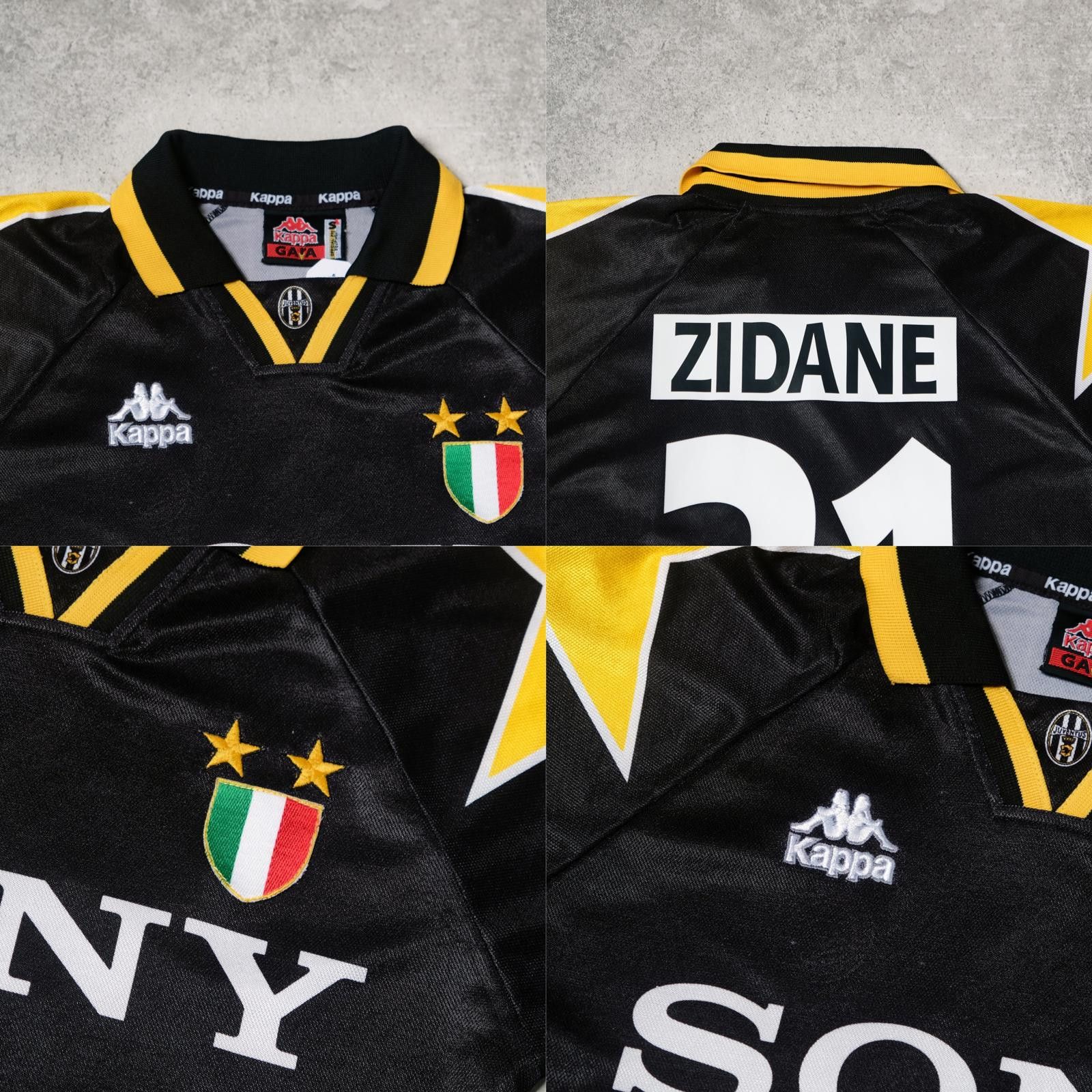 Kappa 1995/96 Juventus Third Shirt Kappa Zidane (M/L) Size US M / EU 48-50 / 2 - 5 Thumbnail