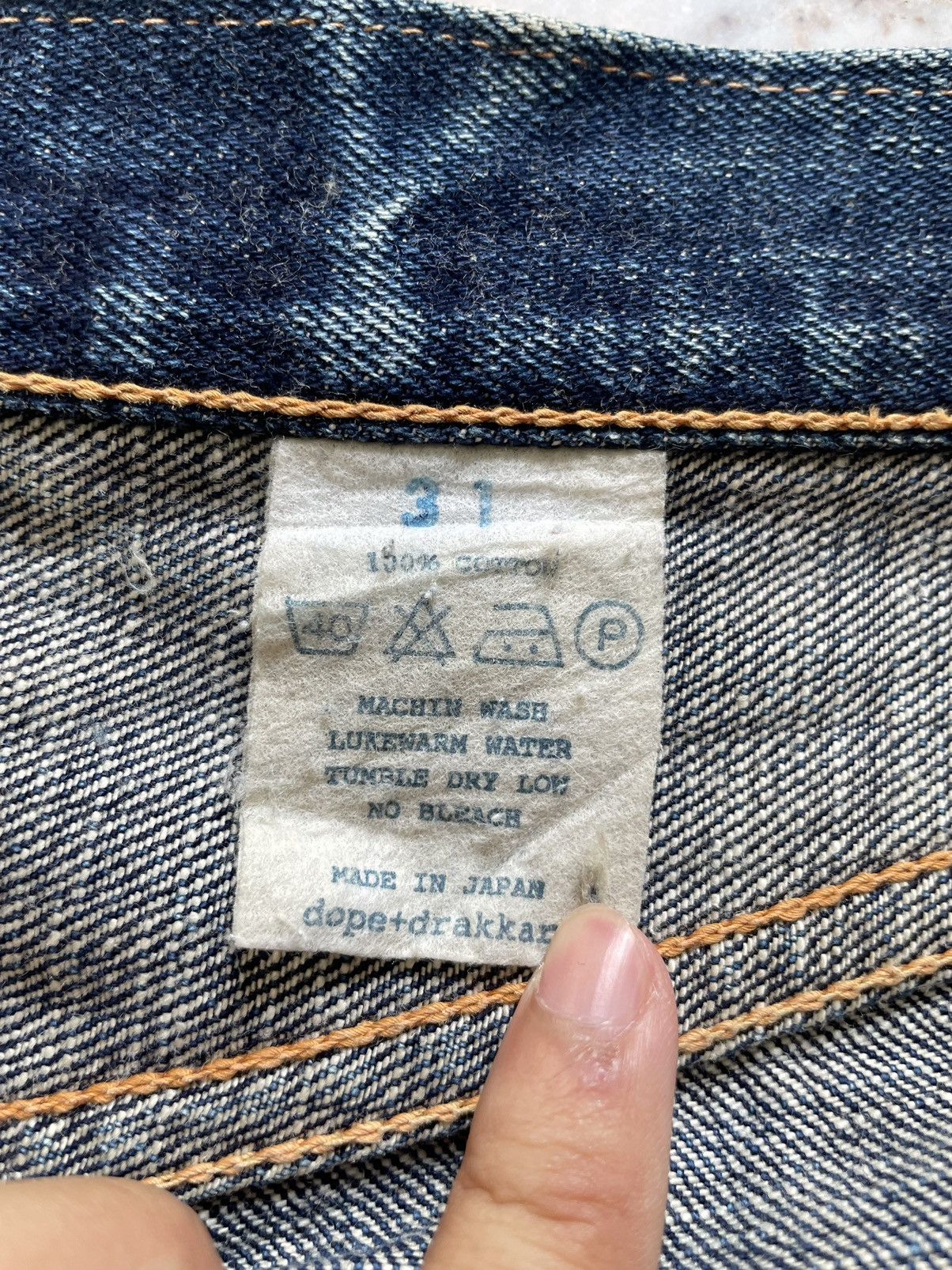 Japanese Brand Vintage Dope & Drakker Lot 1100 Selvedge Jeans Size US 31 - 9 Thumbnail