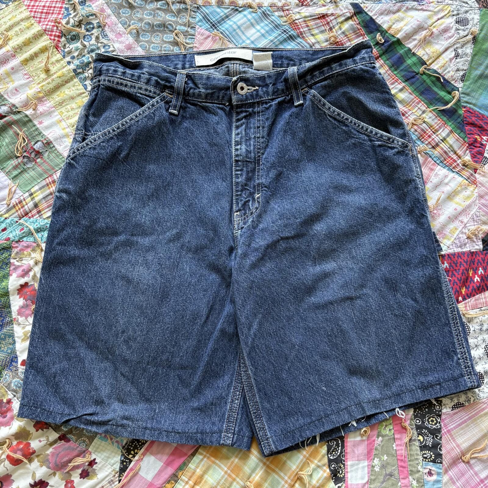 Gap Vintage Y2K Gap Carpenter Baggy Grunge Denim Shorts Jorts Size US 32 / EU 48 - 1 Thumbnail