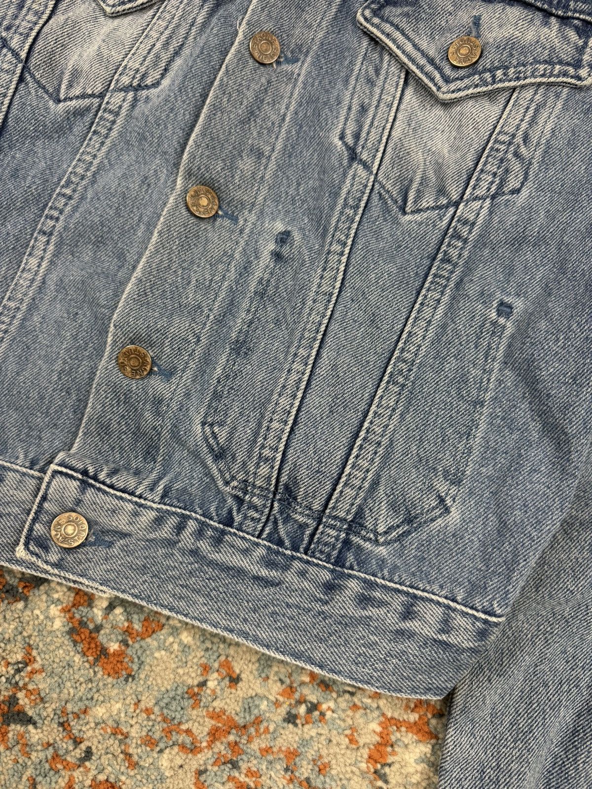Acne Studios Vintage 00s Acne Studios Tag Light cropped denim jacket Size XS / US 0-2 / IT 36-38 - 7 Thumbnail