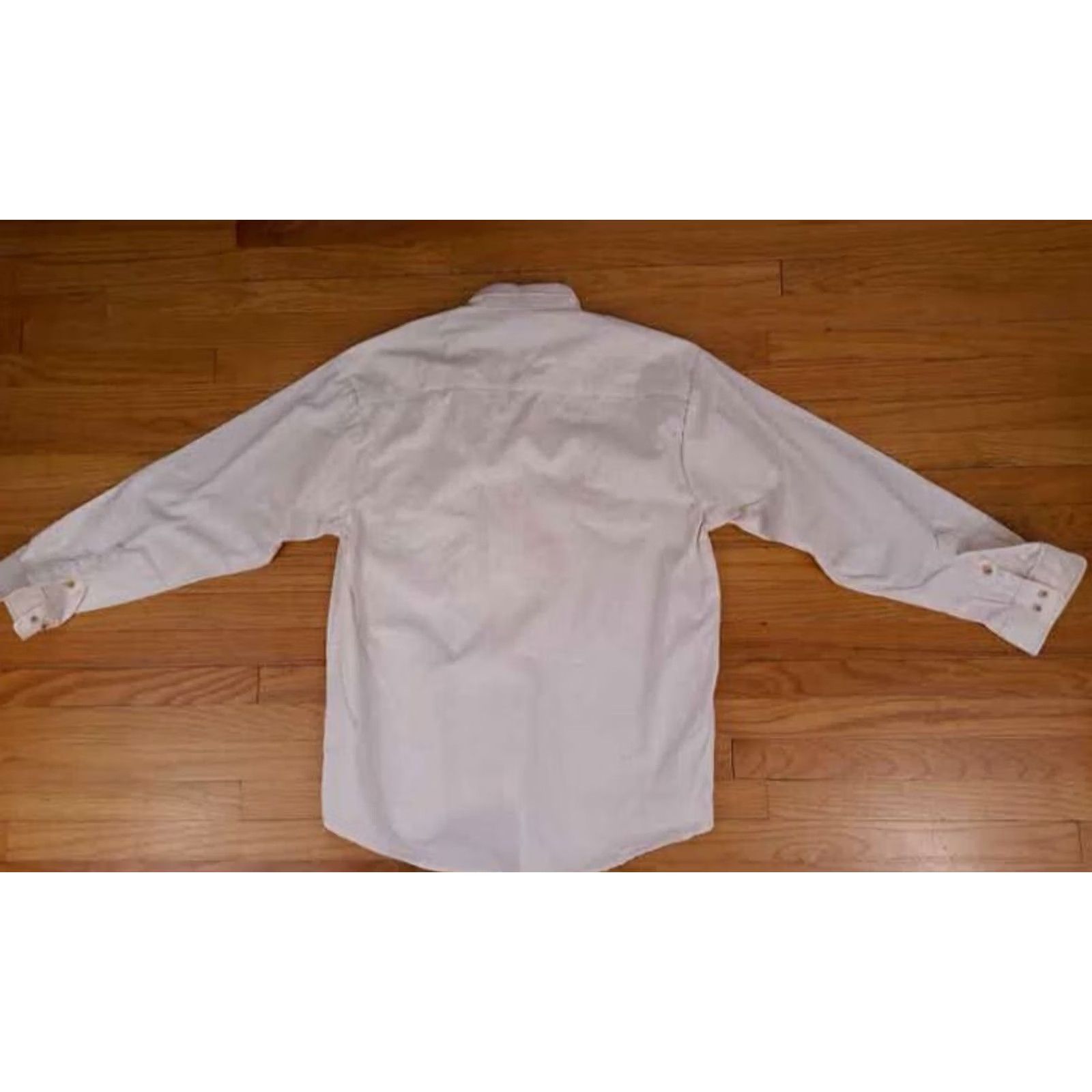 Vintage VINTAGE United Steel Workers Activist Corps 2010 Button-Up Shirt USA Embroidered Long Sleeve Men XL Cream Size US XL / EU 56 / 4 - 3 Thumbnail