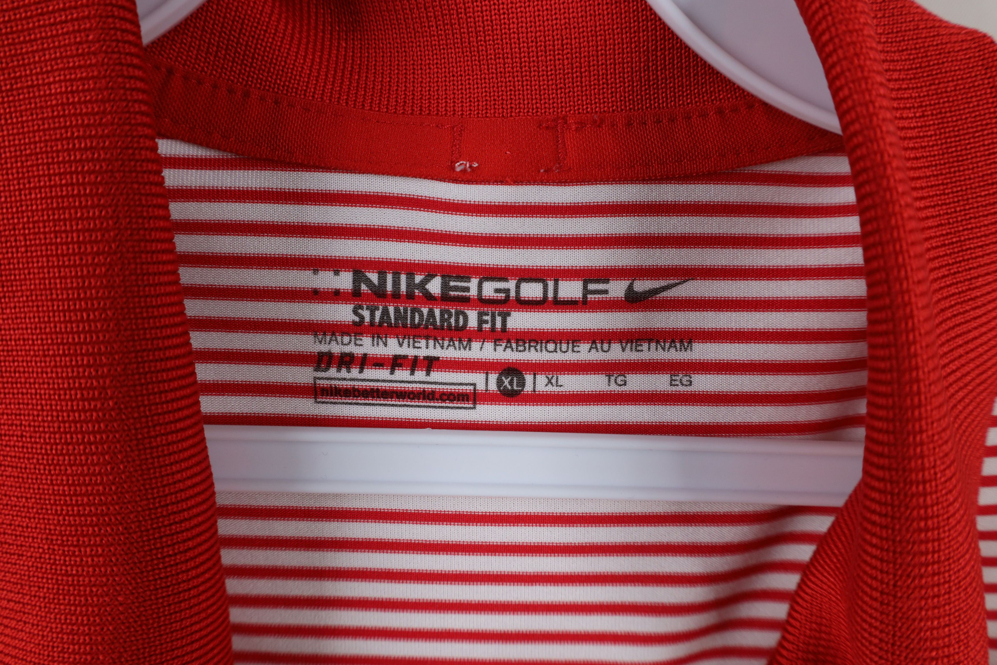 Nike × Vintage Nike Ohio State University Striped Collared Polo Shirt Red Size US XL / EU 56 / 4 - 9 Thumbnail