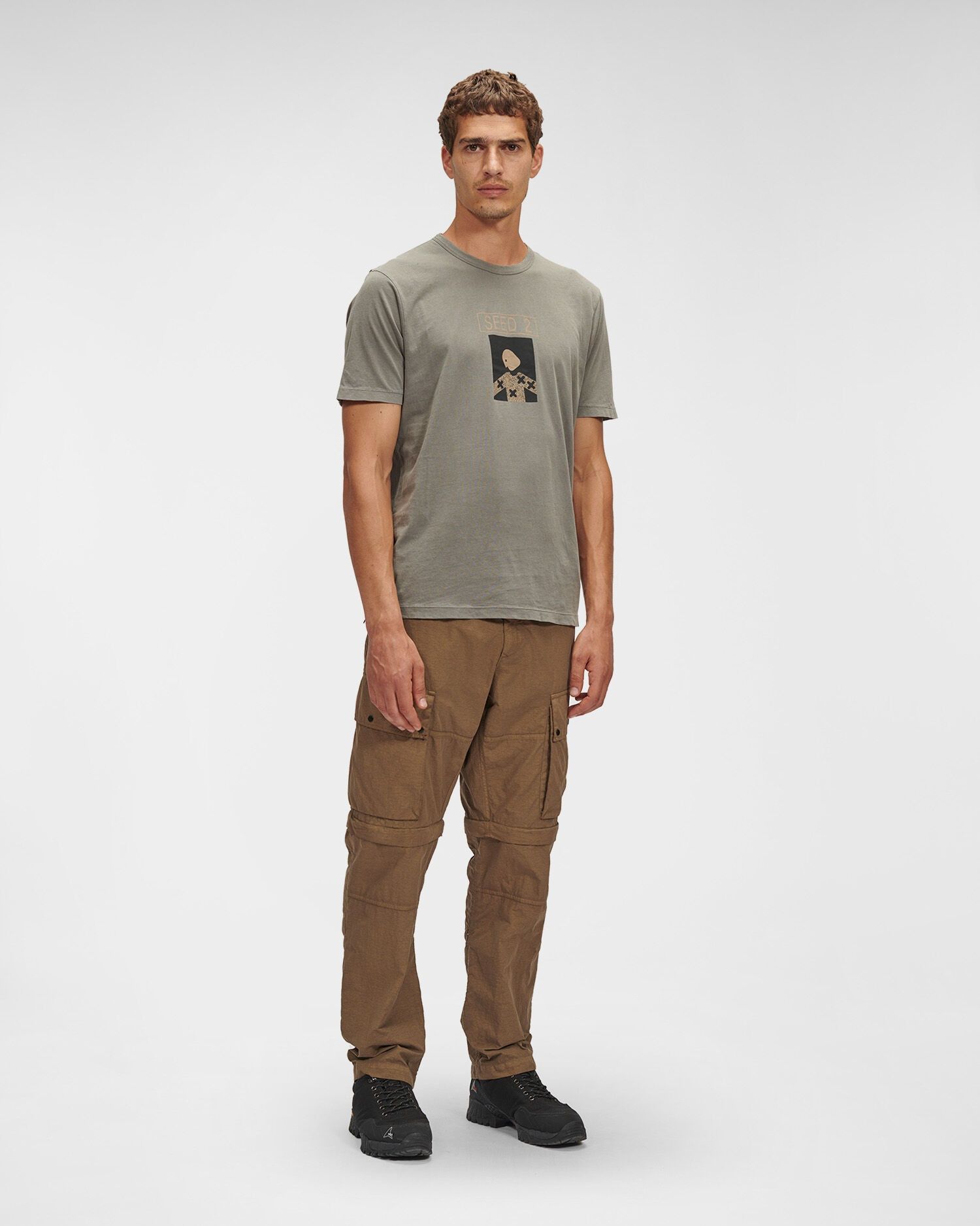 C.P. Company o1y1224 Logo Crewneck T-Shirt in Grey Size US XS / EU 42 / 0 - 3 Thumbnail