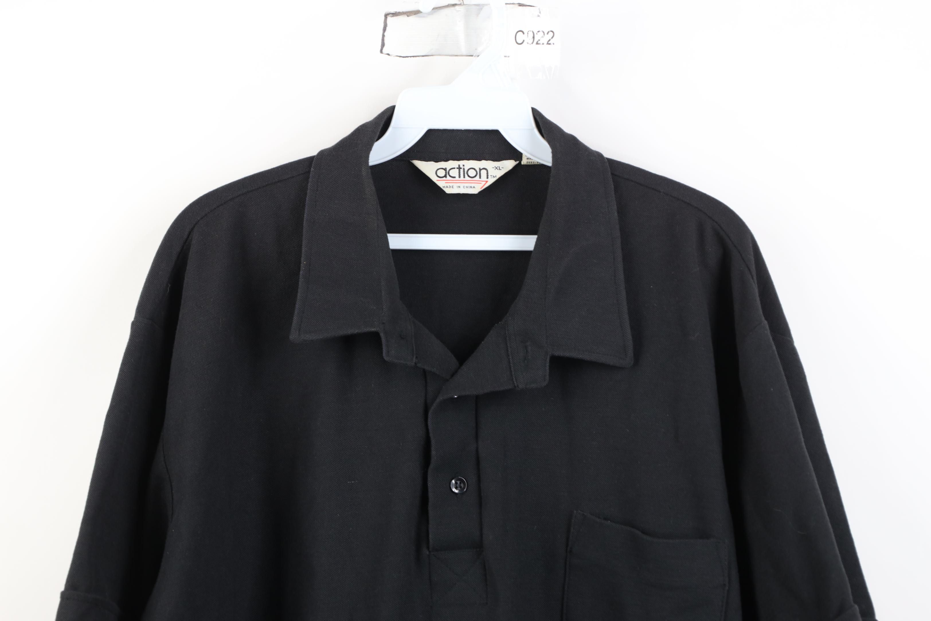 Vintage Vtg 70s 80s Streetwear Knit Collared Golf Polo Shirt Black Size US XL / EU 56 / 4 - 2 Thumbnail