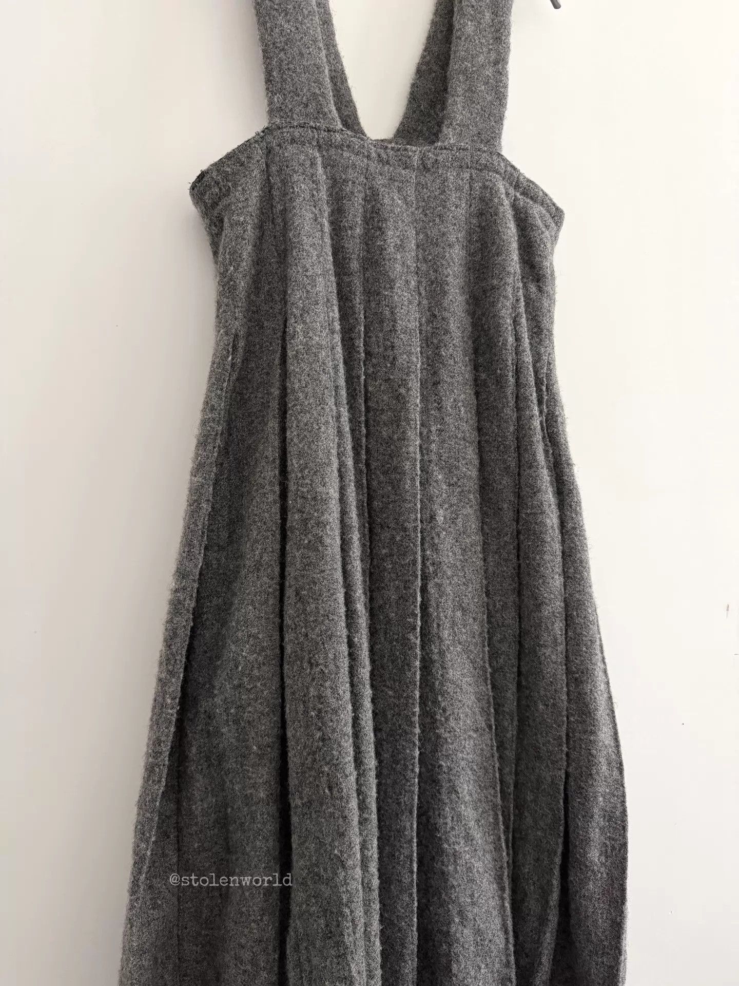 Comme des Garcons CDG 24AW Thick Wool Suspender Pleated Skirt Size S / US 4 / IT 40 - 7 Thumbnail