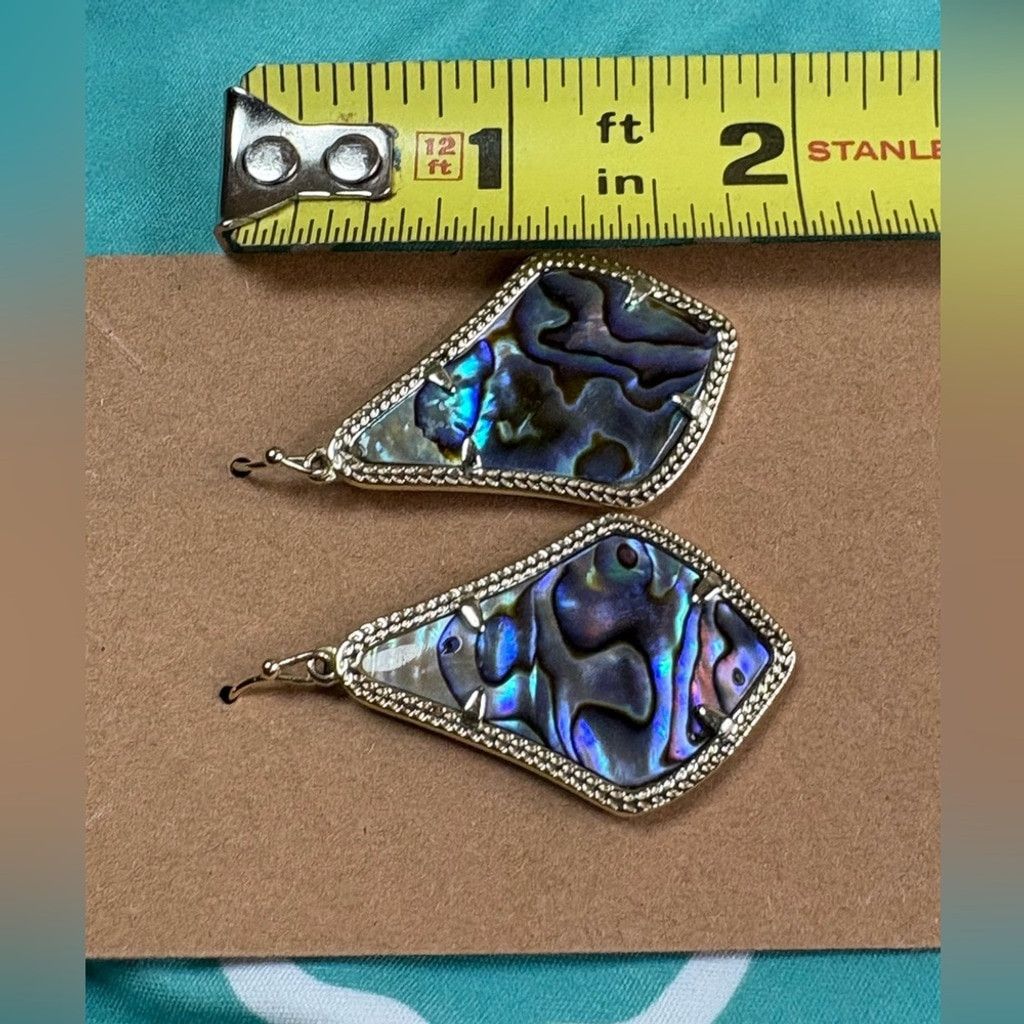 Kendra Scott Kendra Scott Alex Silver Drop Earrings in Abalone Shell Size ONE SIZE - 3 Thumbnail