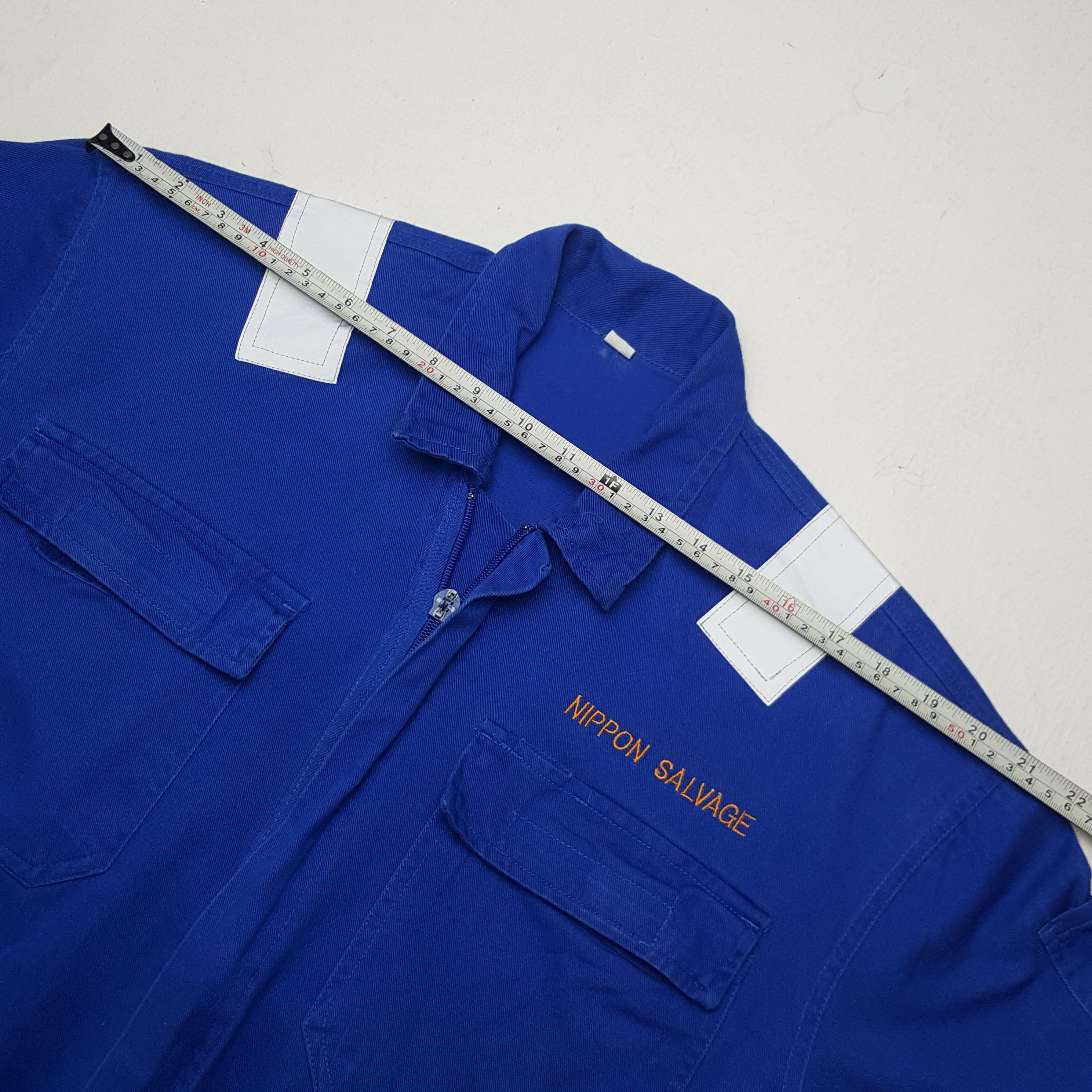 Japanese Brand × Vintage Vintage Nippon Salvage Coverall Jumpsuit Jacket Size US L / EU 52-54 / 3 - 11 Thumbnail
