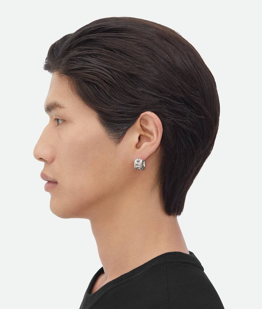 Bottega Veneta o1w1db10525 Size: OS / Hoop Earring in Silver Size ONE SIZE - 2 Thumbnail