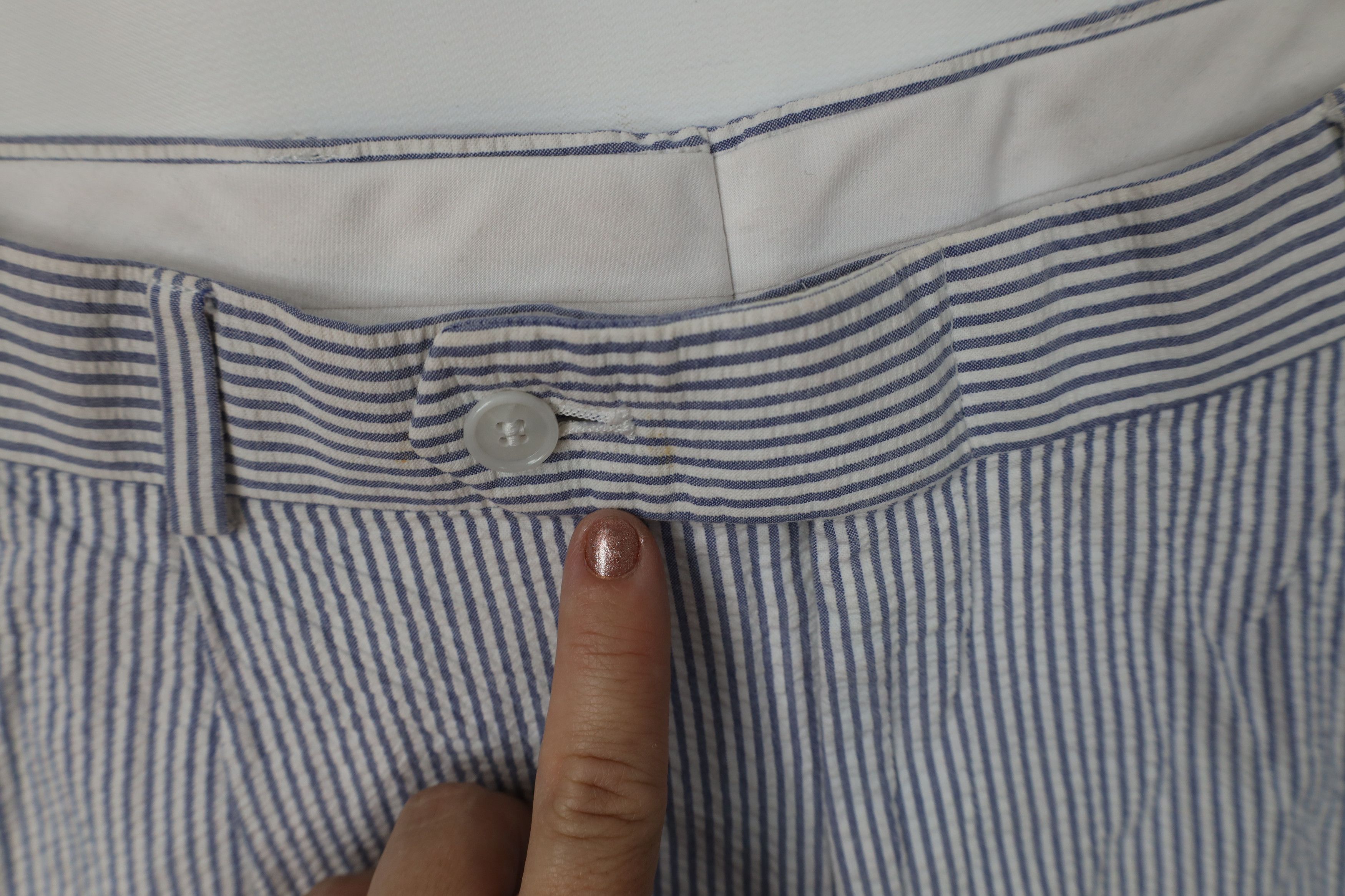 Vintage Vintage 90s Streetwear Seersucker Wide Leg Chino Pants Size US 32 / EU 48 - 7 Thumbnail