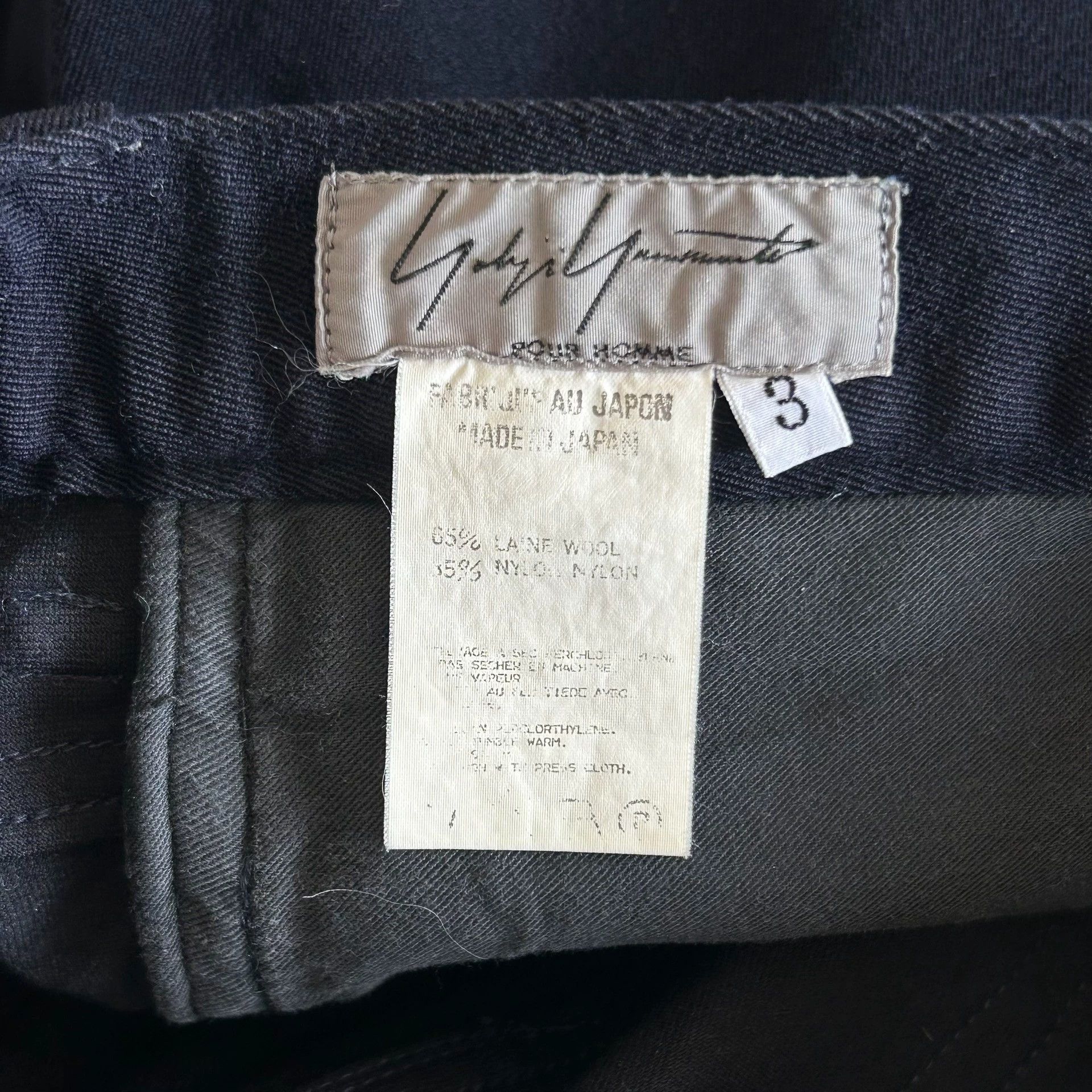Yohji Yamamoto Yohji Yamamoto 04AW Navy Wool-Nylon Denim Jeans Size US 34 / EU 50 - 5 Thumbnail