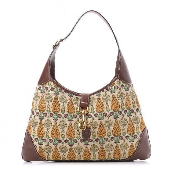 Gucci GUCCI Canvas Pineapple Print Jackie O Bouvier Hobo Brow Size ONE SIZE - 1 Thumbnail