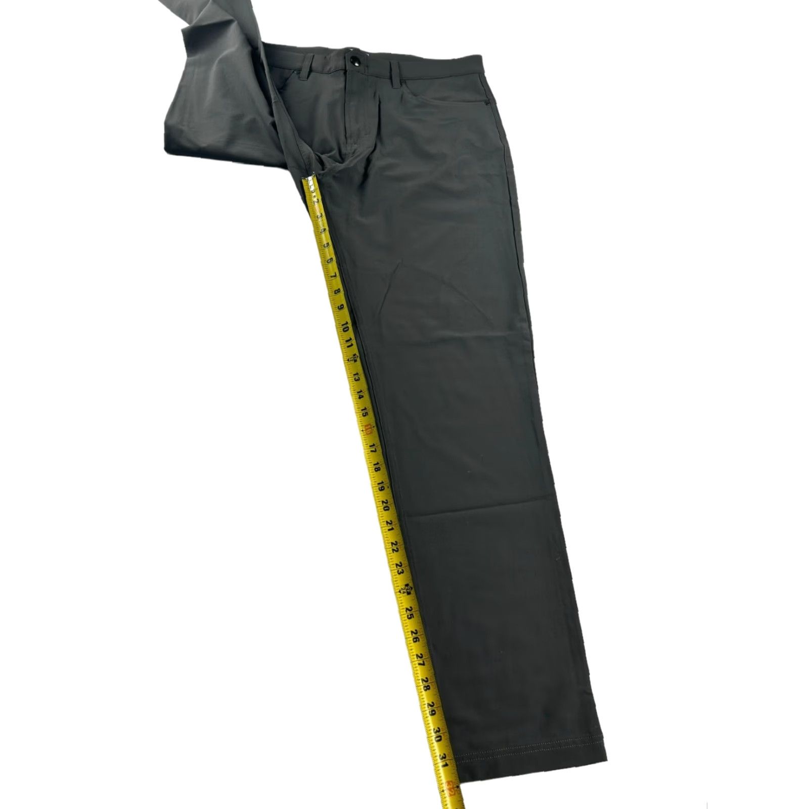 Vintage Olivers Apparel Men's Performance Nylon 5-Pocket Pants Charcoal Gray 34x32 | Flat Front | Nylon/Spandex | Casual Chino Pants Mens Size US 34 / EU 50 - 7 Thumbnail