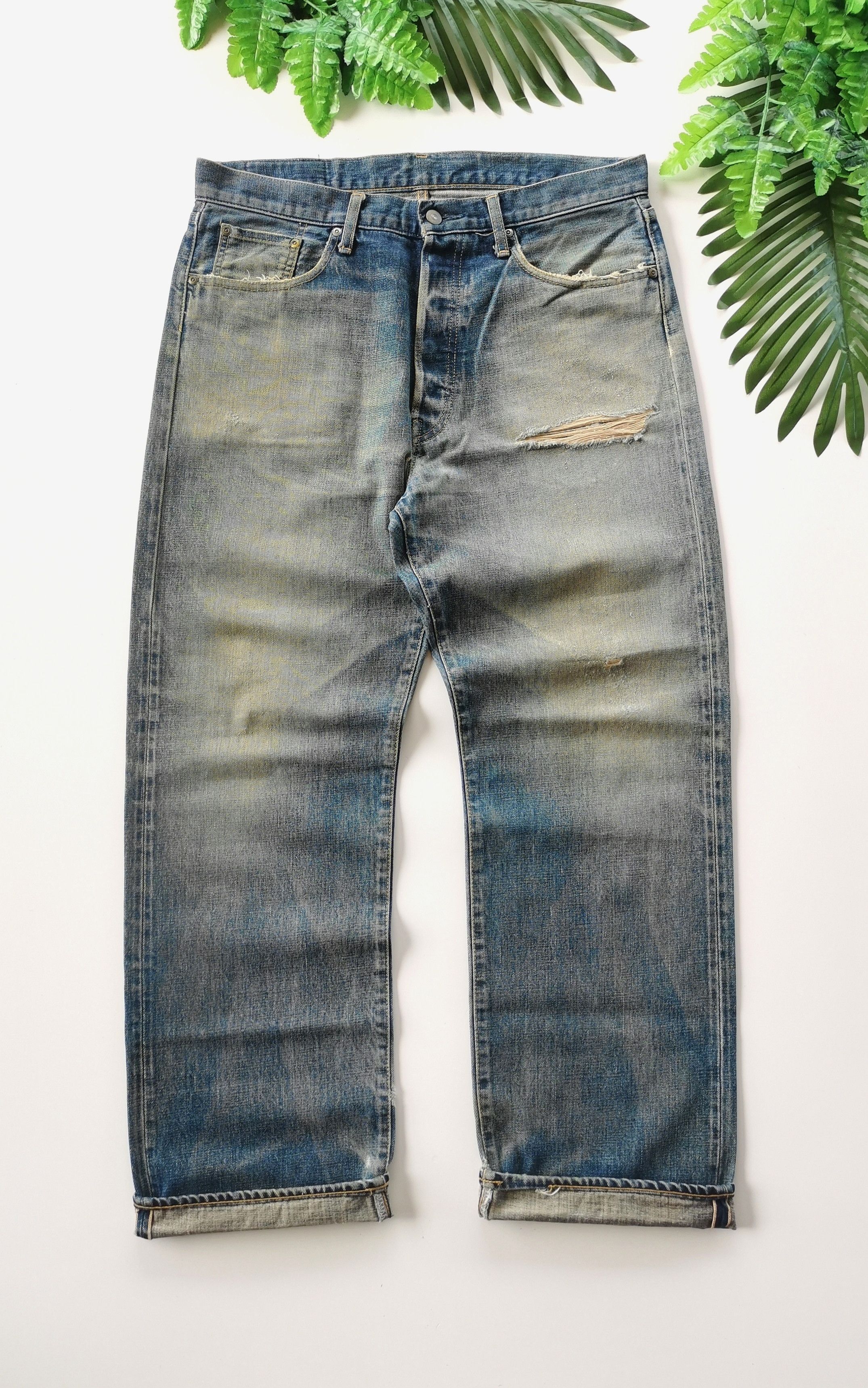Wtaps Wtaps Selvedge Ol Dirty Trash Distressed Denim Jeans | Grailed