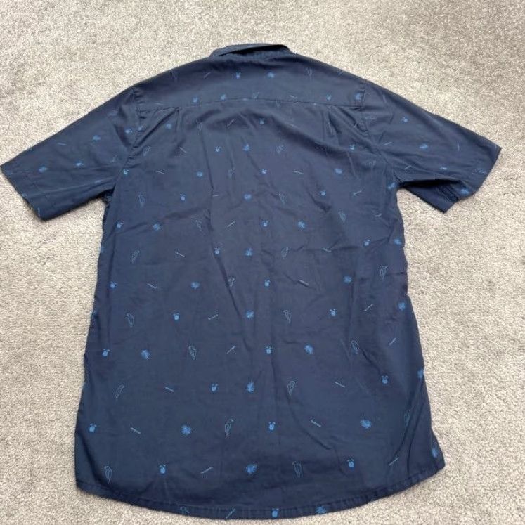 TravisMathew Travis Mathew Button-Down Shirt Mens Medium Navy Blue Short Sleeve Casual Resort Preppy Beach 90s? (note: too speculative) Size US M / EU 48-50 / 2 - 2 Thumbnail