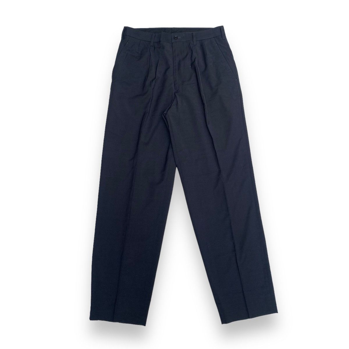 image of Vintage Y’S For Men Yohji Yamamoto Pleated Trousers in Black (Size 31)