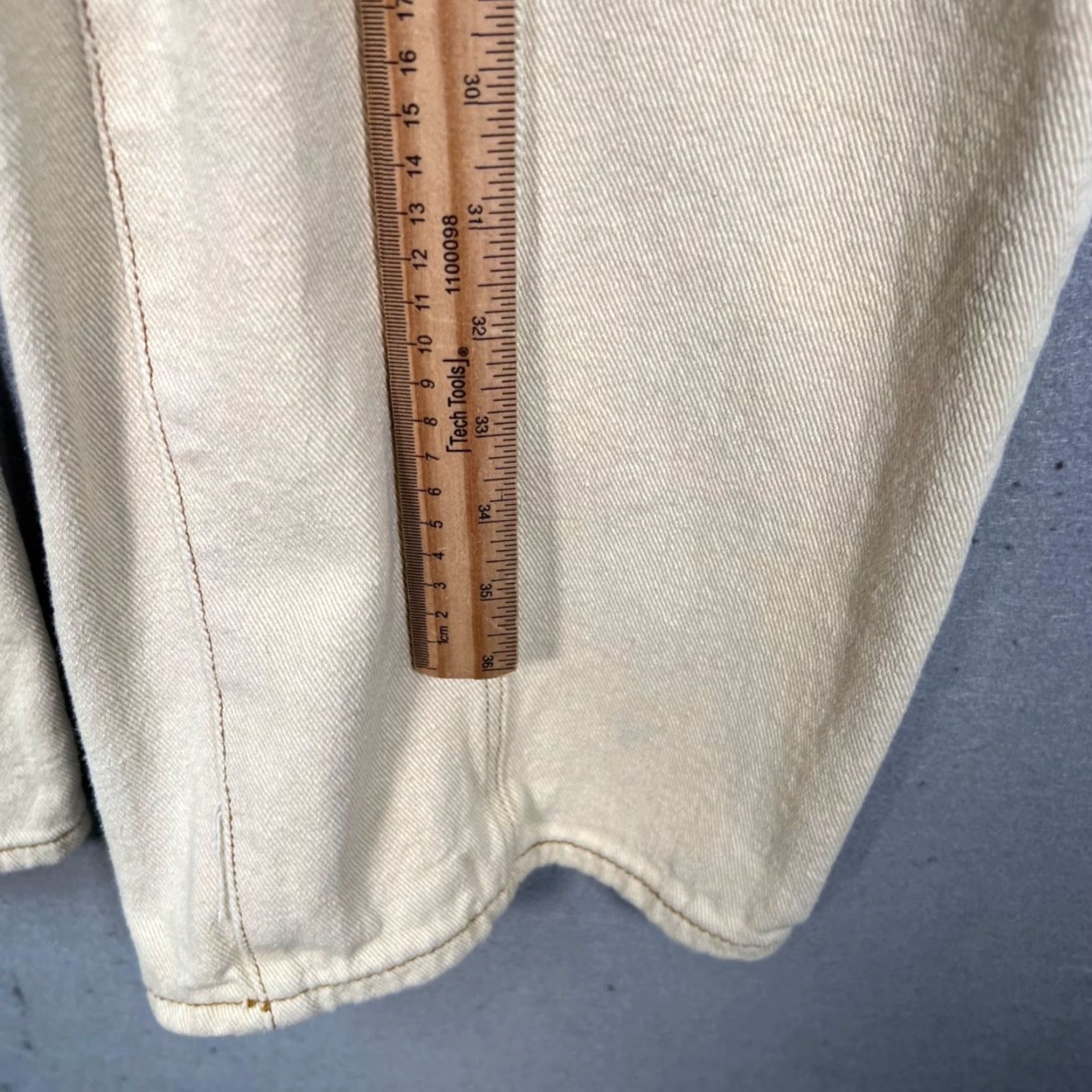 Lioness Lioness Womens Small Beige High-Waisted Wide-Leg Pants 100% Cotton Wide-Leg Cotton Flat Front 31in Inseam Womens Size 28" / US 6 / IT 42 - 6 Thumbnail