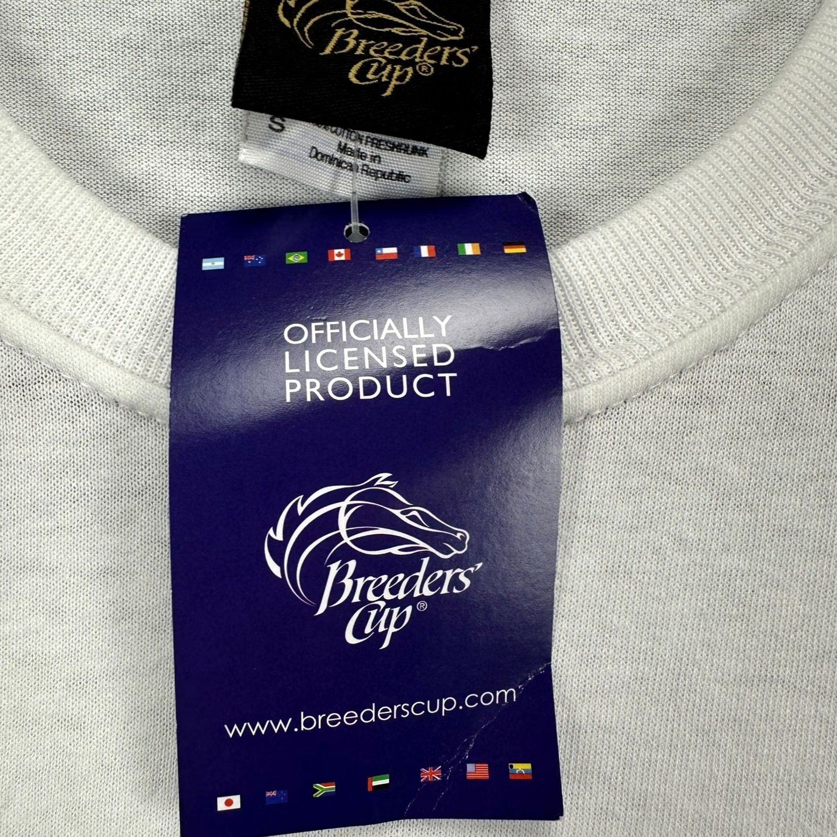 Vintage Breeders Cup T-Shirt Graphic Tee Womens Small White Short Sleeve Crewneck NEW Size S / US 4 / IT 40 - 7 Thumbnail