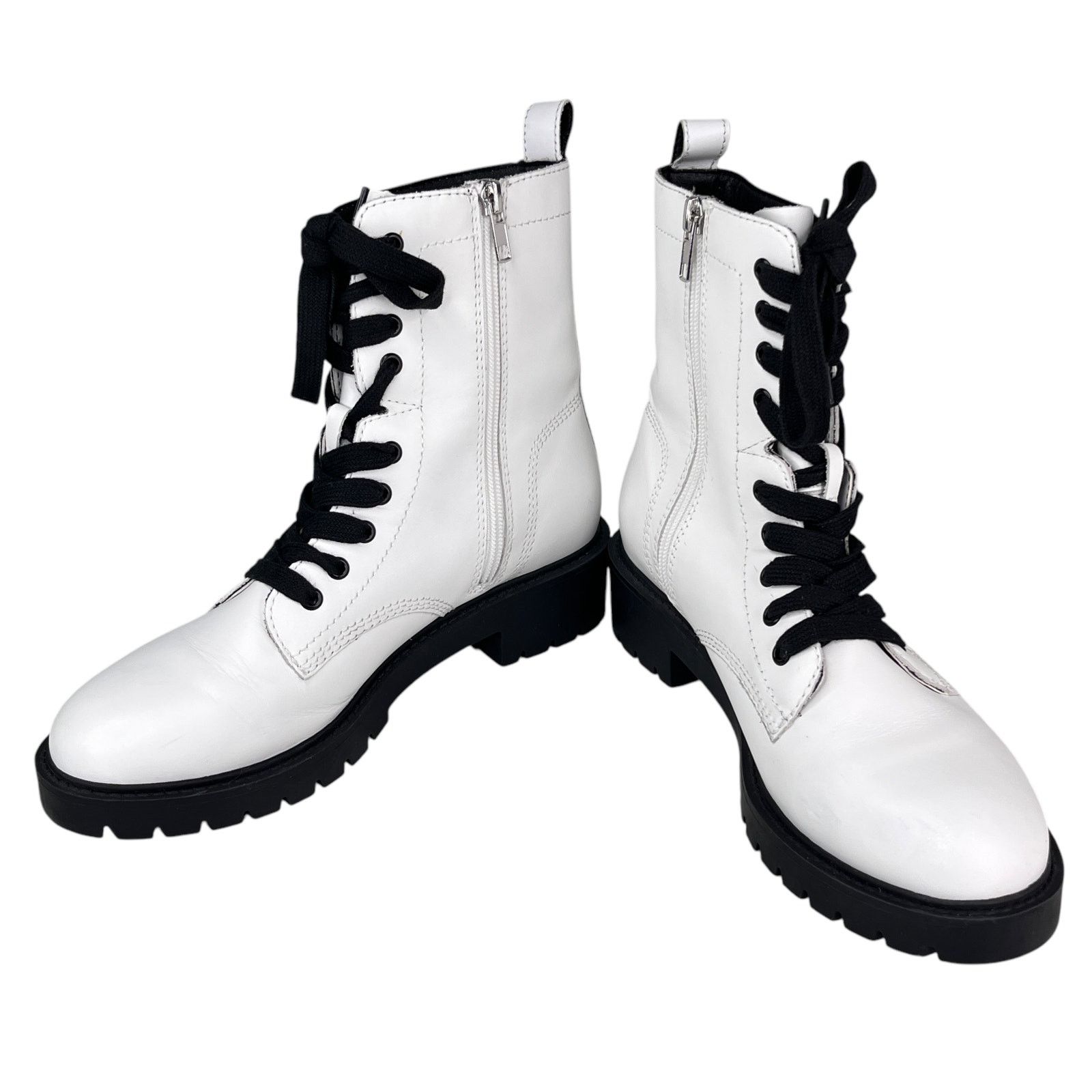 Steve Madden Steve Madden Checker Combat Boots White 9 Size US 9 / IT 39 - 11 Thumbnail
