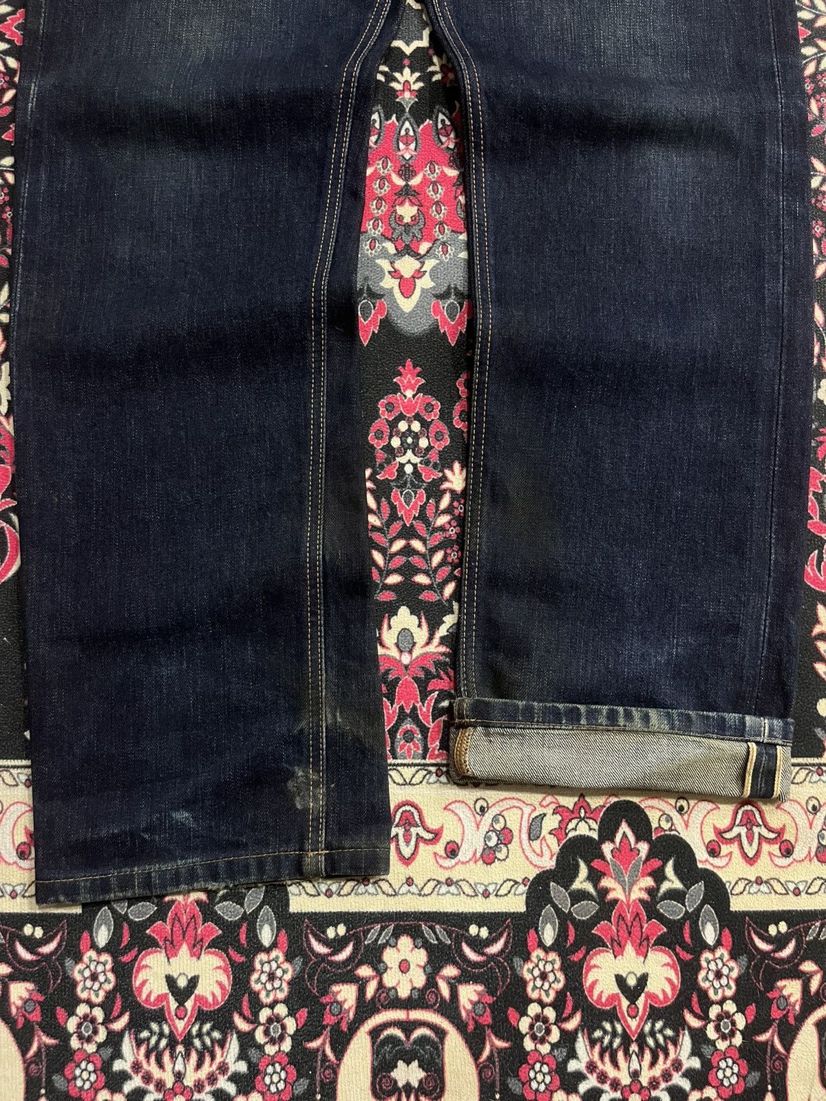 Sugar Cane ⚡️Selvedge⚡️Big John X Takeo Kikuchi Navy Blue Washed Raw Jean Size US 34 / EU 50 - 9 Thumbnail