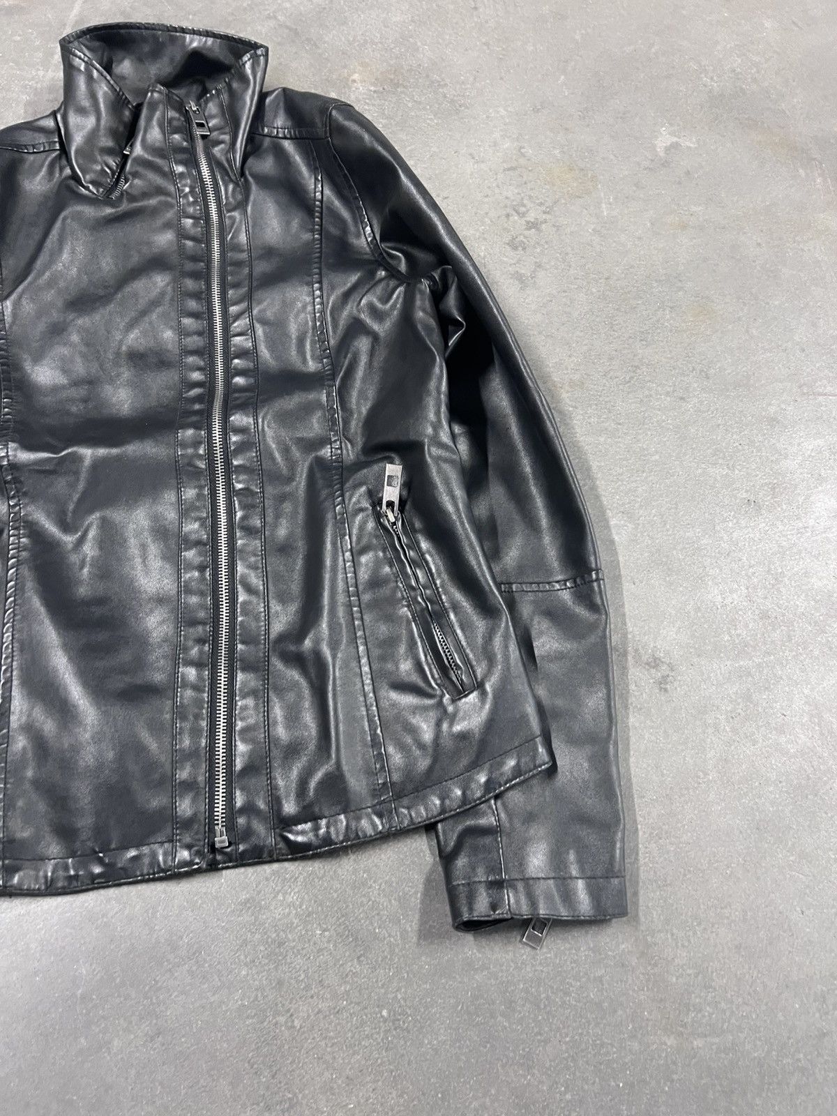 Rick Owens Asymmetrical Double Zip AvantGarde High Neck Japanese Jacket Size S / US 4 / IT 40 - 3 Thumbnail
