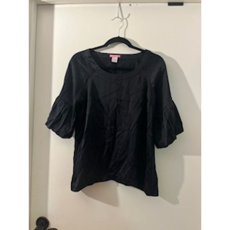 Other Pixie & Hopkins Black Ruffle-Sleeve Top Size M Size M / US 6-8 / IT 42-44 - 1 Thumbnail