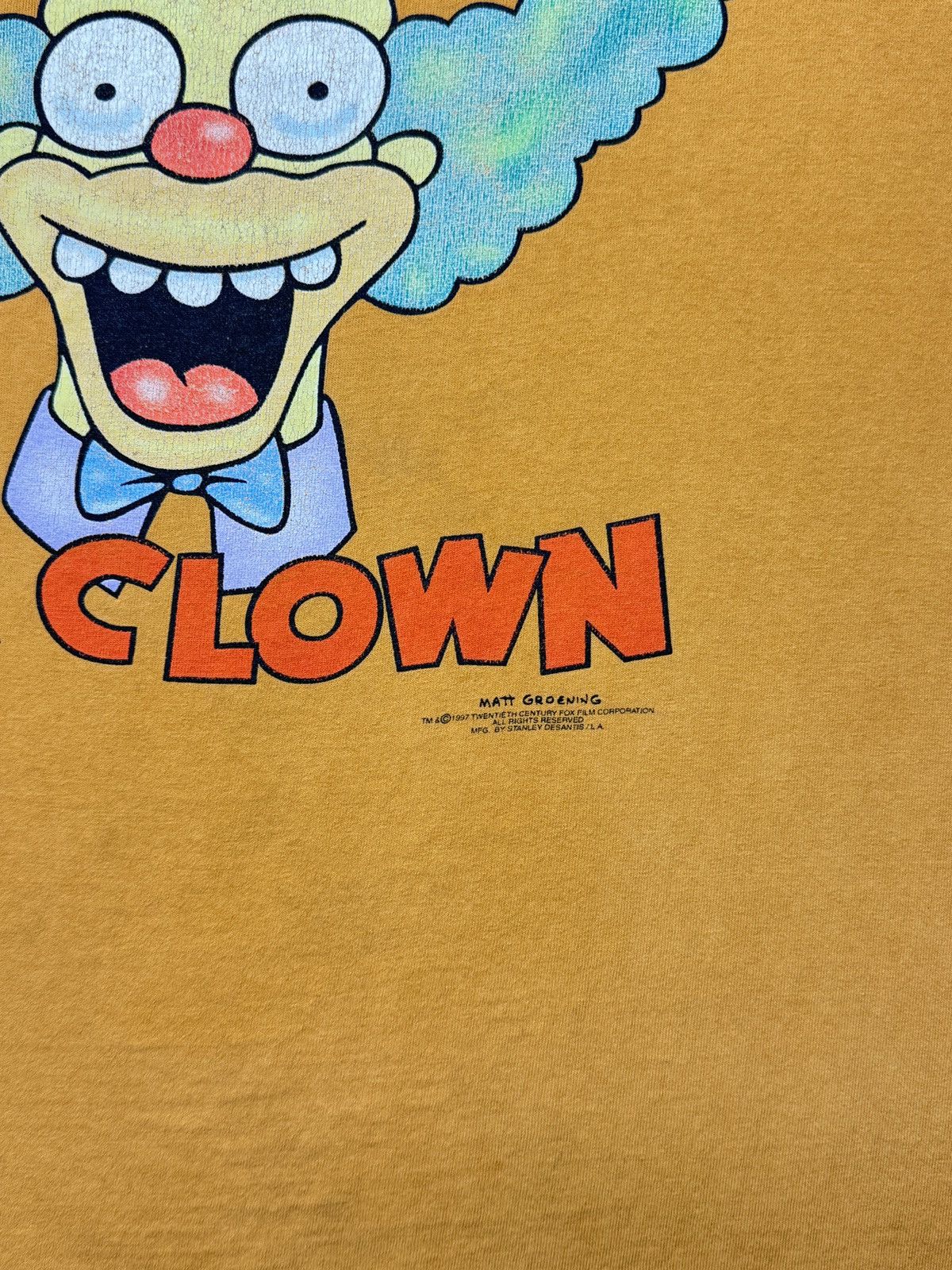 The Simpsons Vintage 1997 Krusty The Clown Simpsons Tee Shirt Size US L / EU 52-54 / 3 - 3 Thumbnail