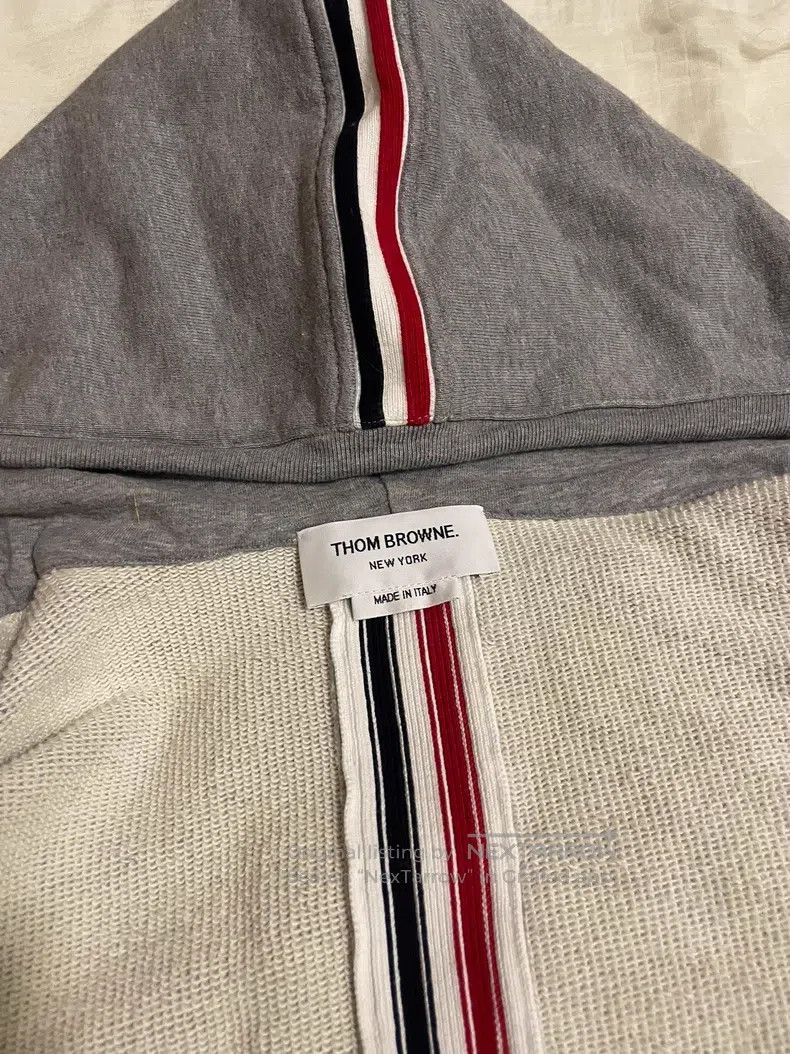 Thom Browne Thom Browne Gray Classic Ribbed Hooded Sweatshirt Size US S / EU 44-46 / 1 - 8 Thumbnail