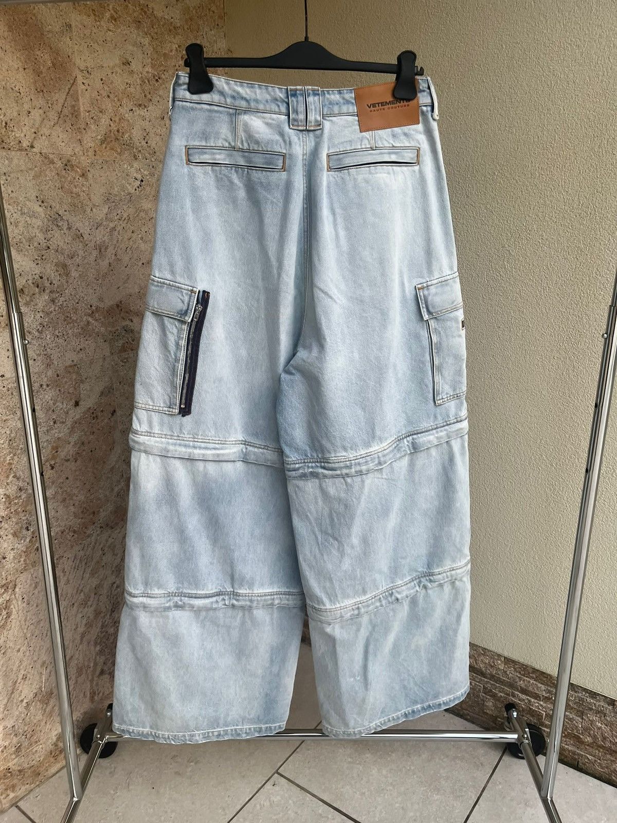 Vetements Triple Zip Baggy Jeans in Denim Light Blue Size US 30 / EU 46 - 17 Thumbnail