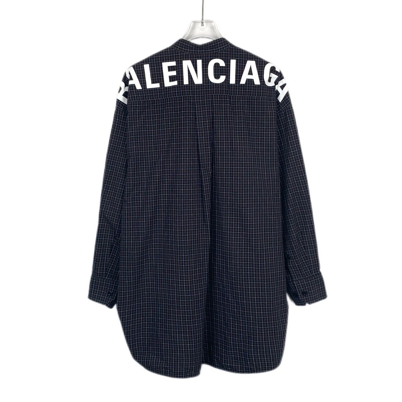 Balenciaga Balenciaga Checked Oversized Cotton Shirt With Bow Tie Colla Size XXS / US 00 / IT 34 - 2 Thumbnail