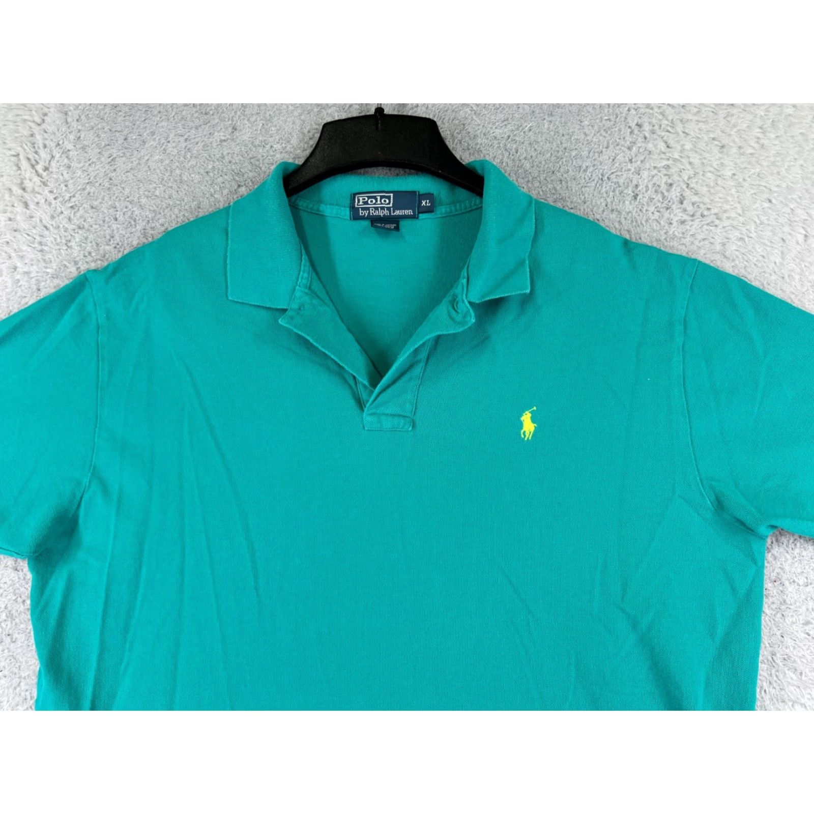 Ralph Lauren VINTAGE Ralph Lauren Polo Shirt Men XL Teal Green 100% Cotton Embroidered Logo Size US XL / EU 56 / 4 - 4 Thumbnail