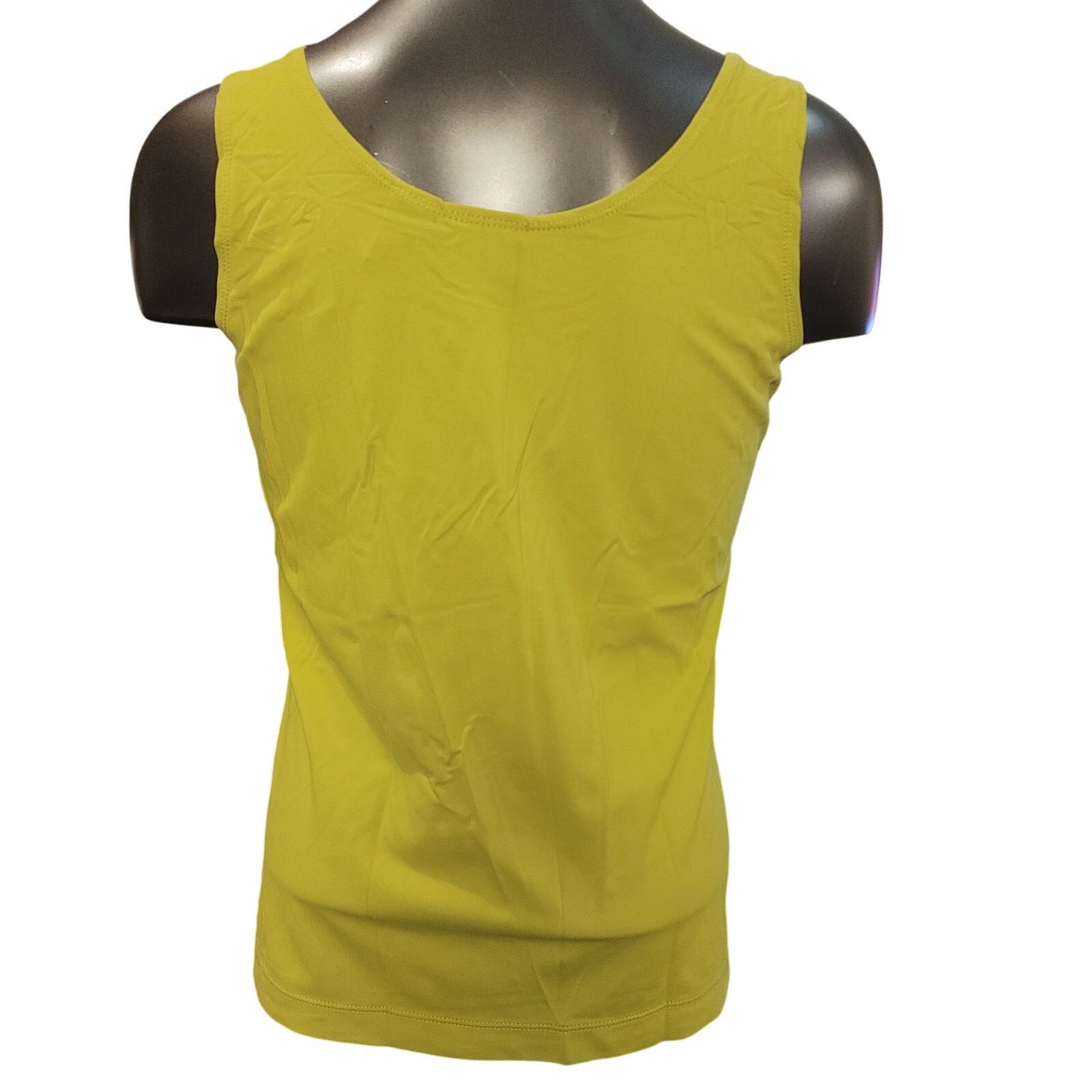 Chicos Chico's Women's 1 Yellow Sleeveless Round Neck Tank Top Size M / US 6-8 / IT 42-44 - 2 Thumbnail