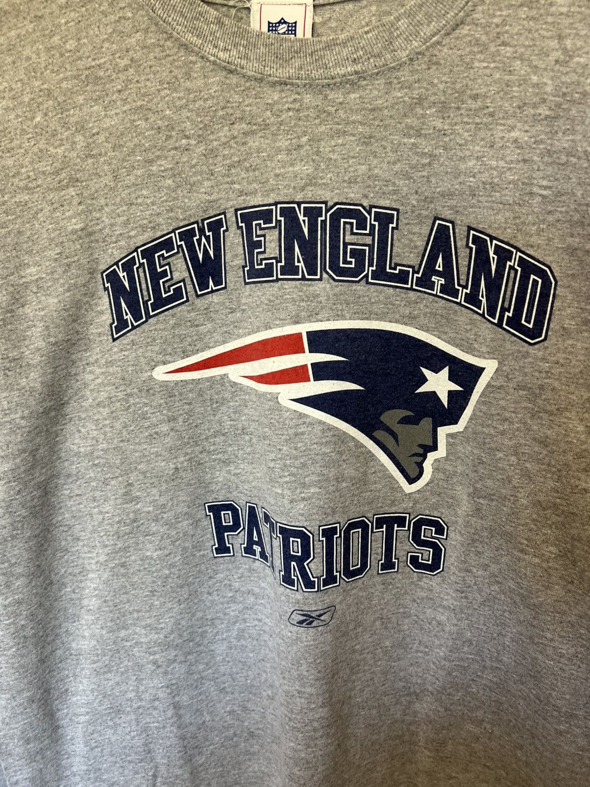 Reebok Vintage New England Patriot Grey Longsleeve Sweatshirt Size US L / EU 52-54 / 3 - 3 Thumbnail