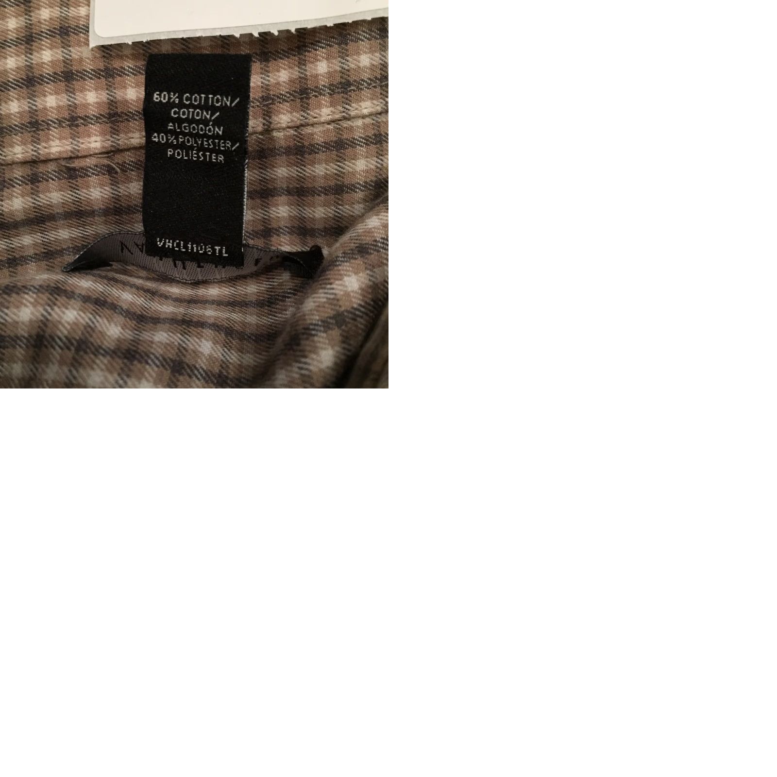 Van Heusen Van Heusen Shirt Mens Large Beige Plaid Long Sleeve Button Up Size US L / EU 52-54 / 3 - 9 Thumbnail