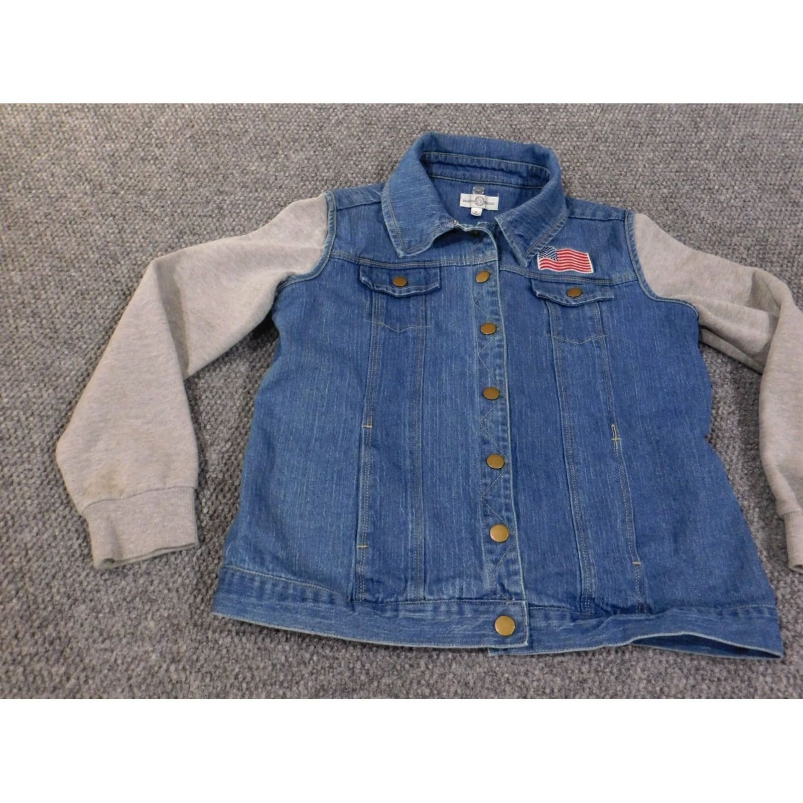 Denime Bradford Exchange Jacket Womens Medium Denim snap Retro USA Blue Long Sleeve Casual Snap Closure Size M / US 6-8 / IT 42-44 - 3 Thumbnail