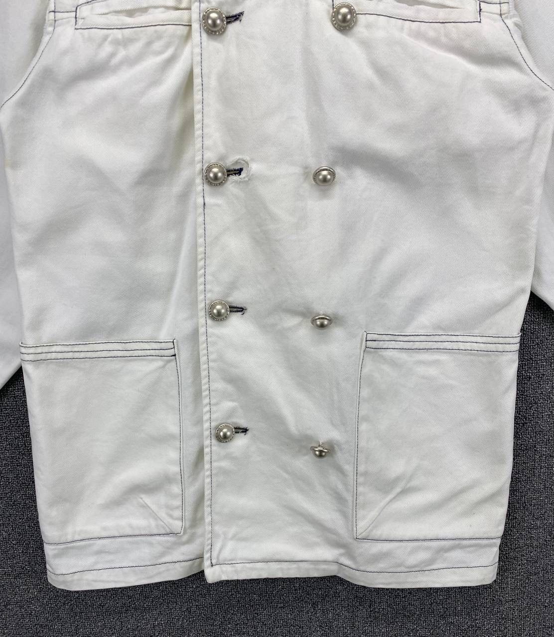 Kansai Yamamoto Vintage 90 Kansai Yamamoto Double Breasted Denim Coat Jacket Size US M / EU 48-50 / 2 - 6 Thumbnail