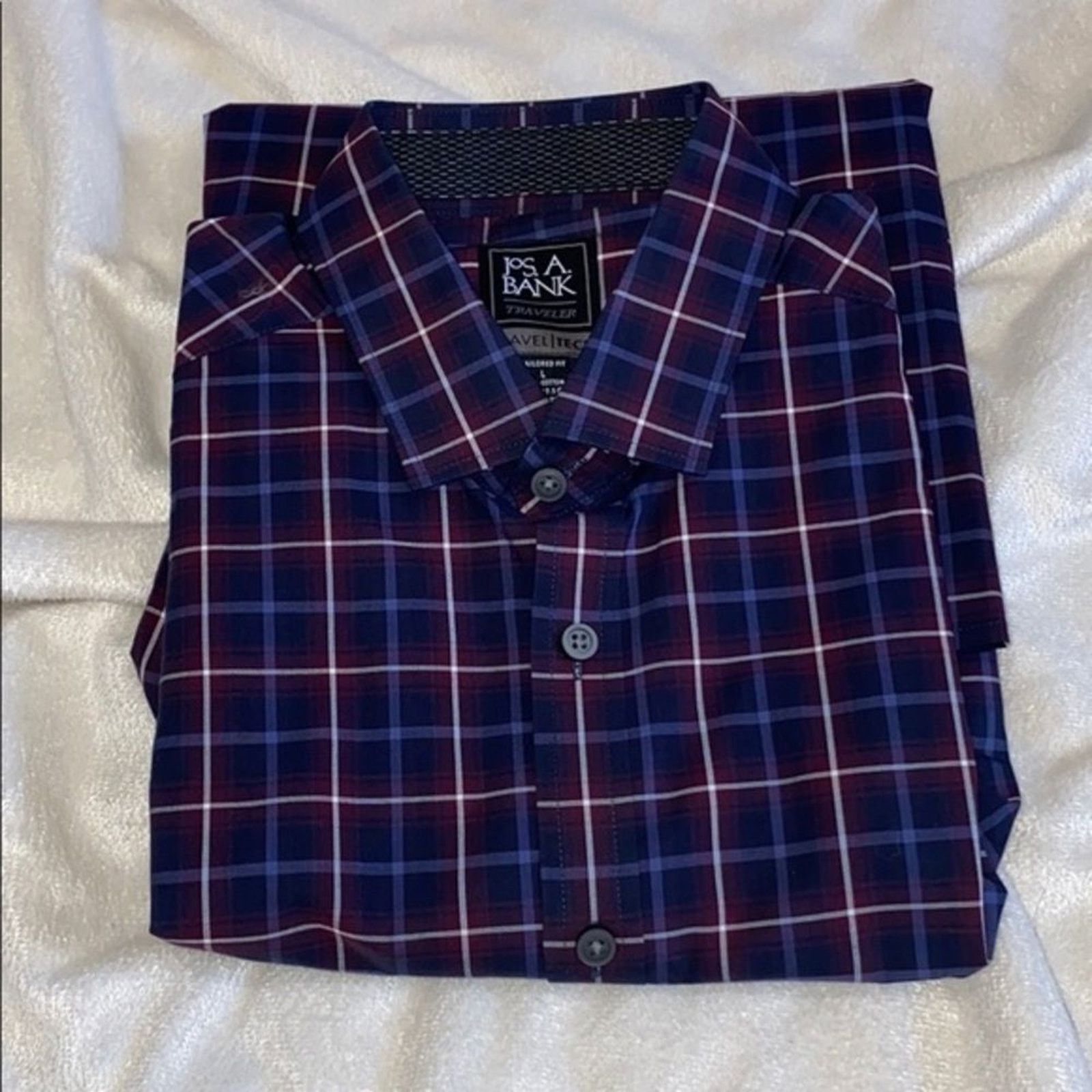 Jos. A. Bank Jos. A. Bank Maroon Plaid Button-Down Shirt | Sz L Size US L / EU 52-54 / 3 - 2 Thumbnail