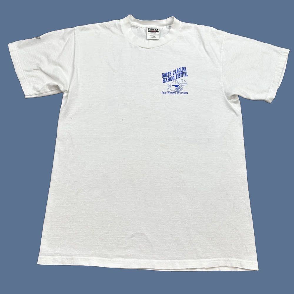 Tultex VINTAGE North Carolina Seafood Festival Shirt Mens Large White Tultex USA Made Size US L / EU 52-54 / 3 - 1 Thumbnail