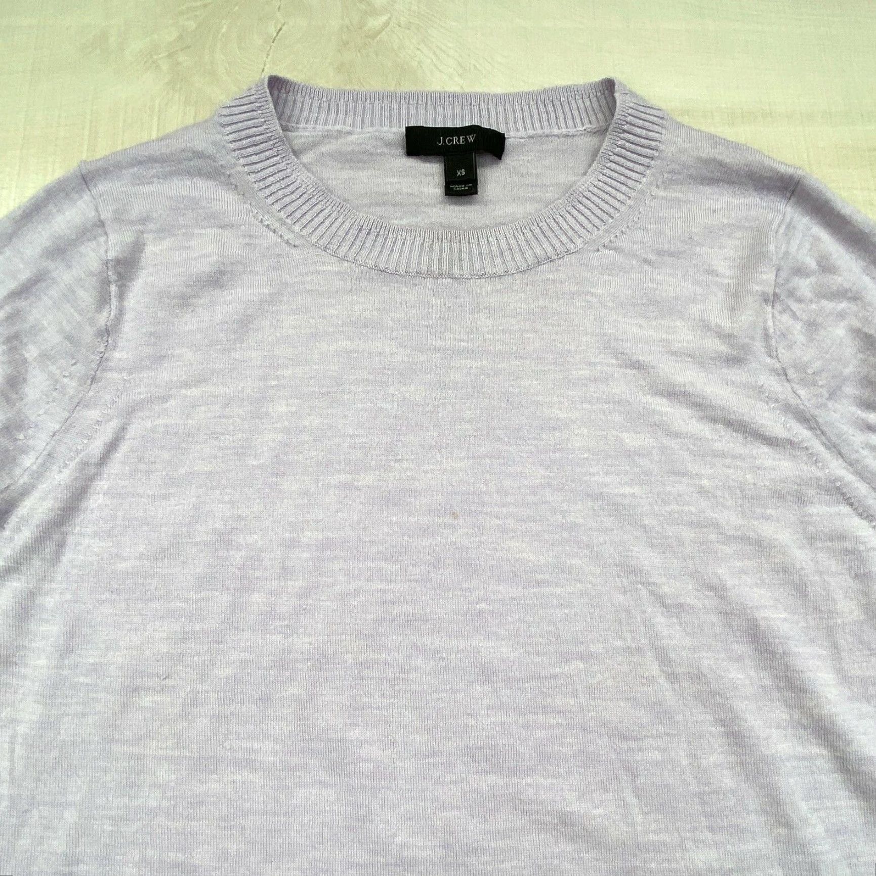 J.Crew J.CREW Womens Merino Wool Sweater XS Purple Pullover Lightweight Size XS / US 0-2 / IT 36-38 - 2 Thumbnail