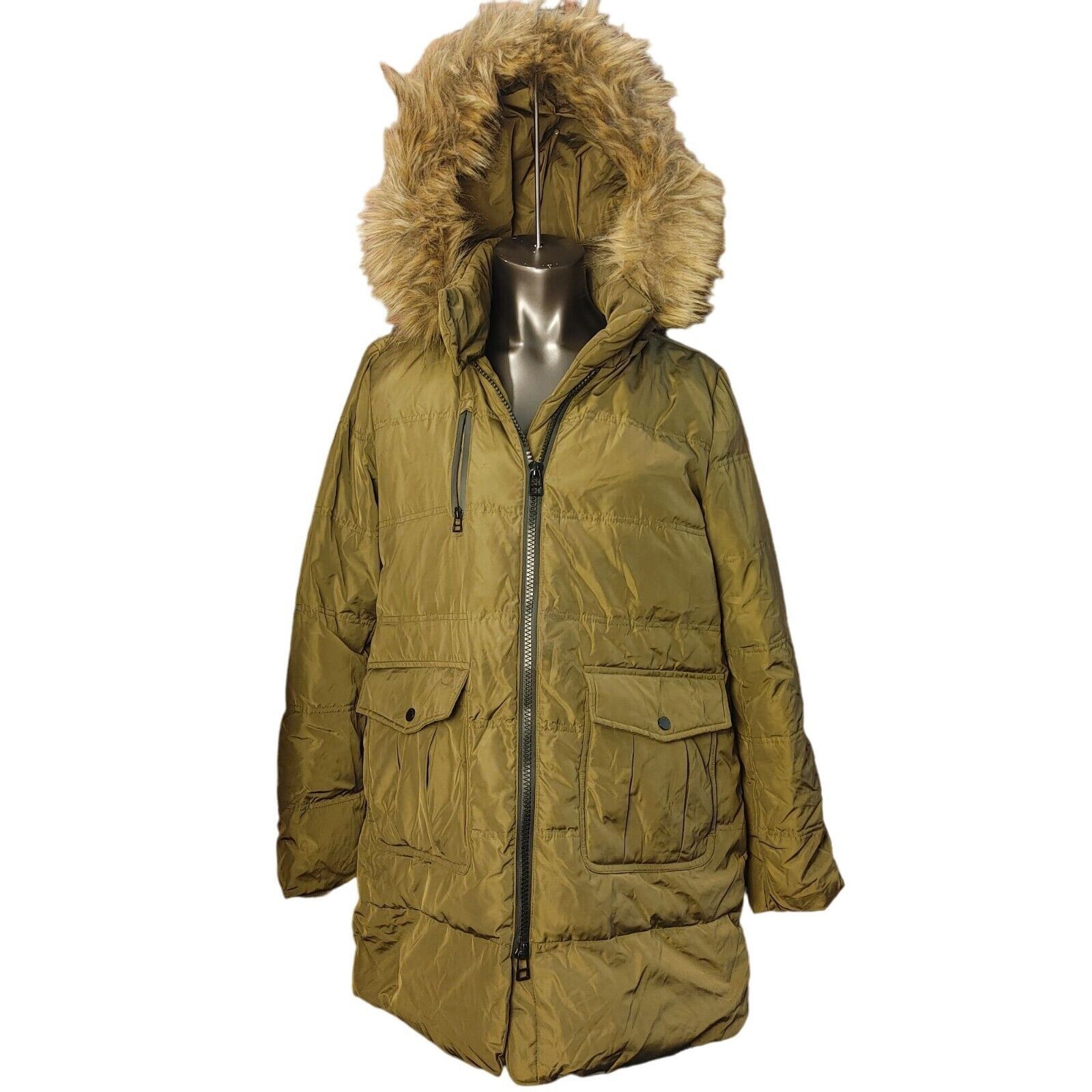 Other Marc New York | Andrew Marc Women's Olive Green Fur Lined Ho Size L / US 10 / IT 46 - 1 Thumbnail