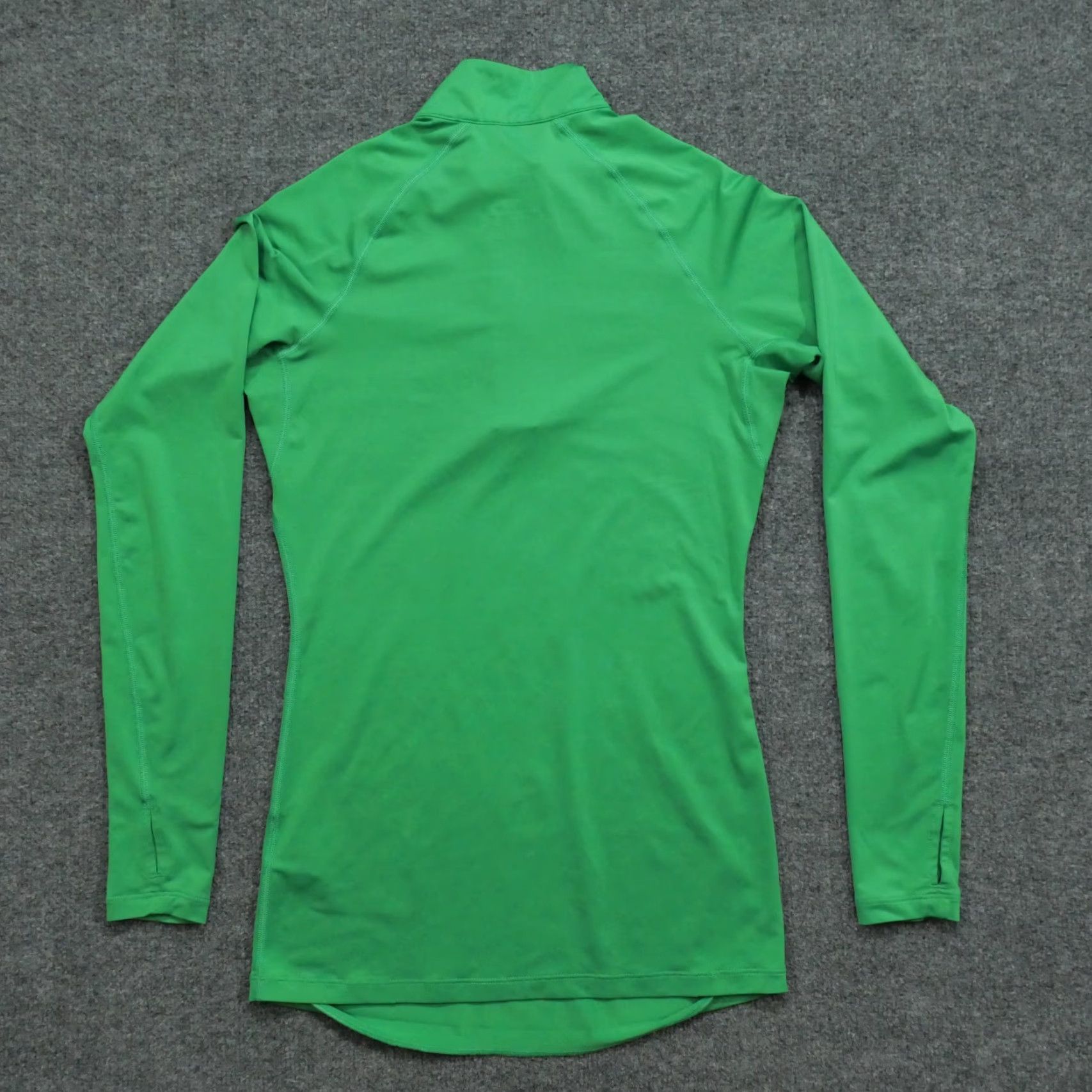 Nike Nike Shirt Womens XL Green Dri-FIT Pro Long Sleeve Mock Neck Zip Thumb Holes Casual Pullover Size XL / US 12-14 / IT 48-50 - 7 Thumbnail