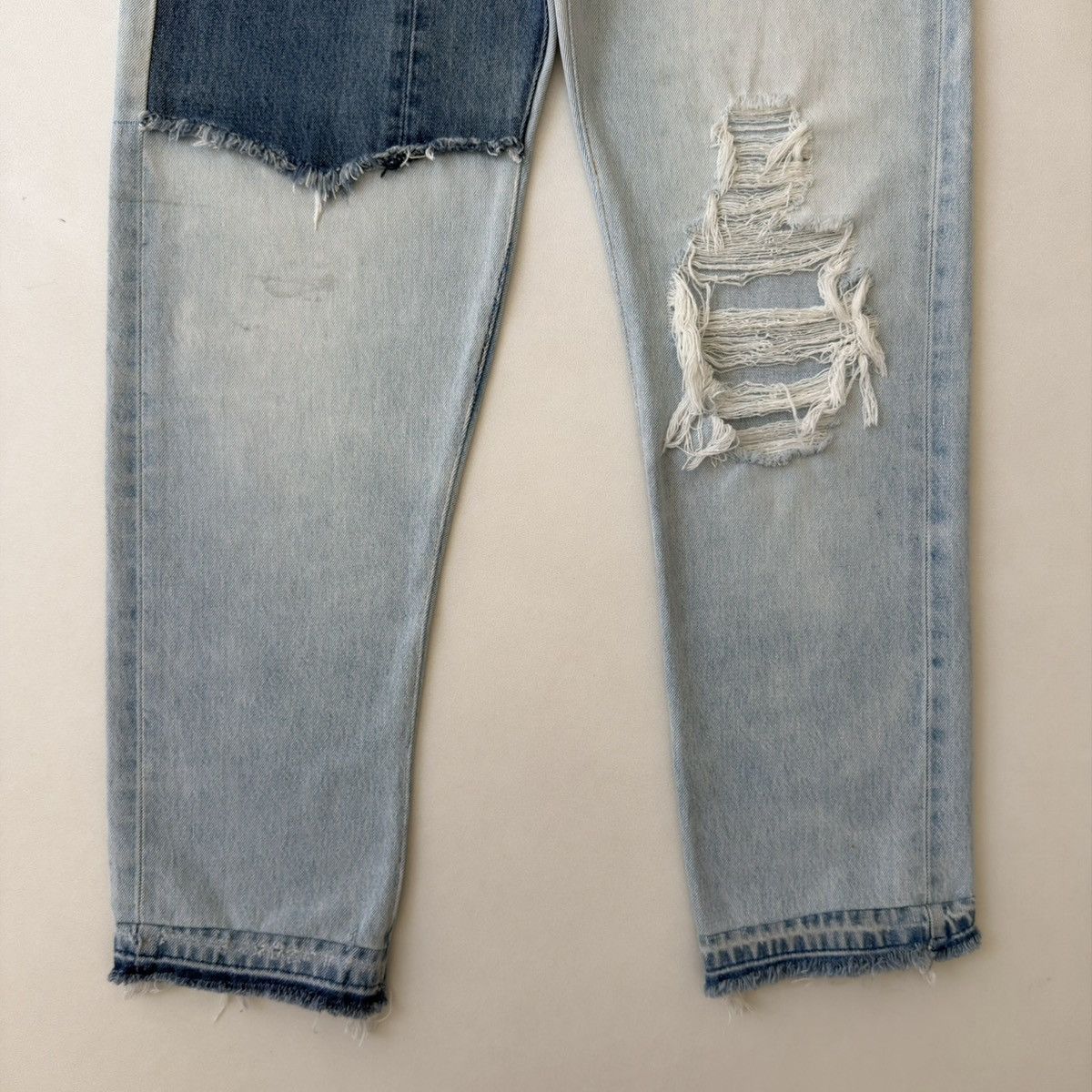 Gallery Dept. Ken 5001 Reworked Washed Blue Jeans Size US 34 / EU 50 - 14 Thumbnail