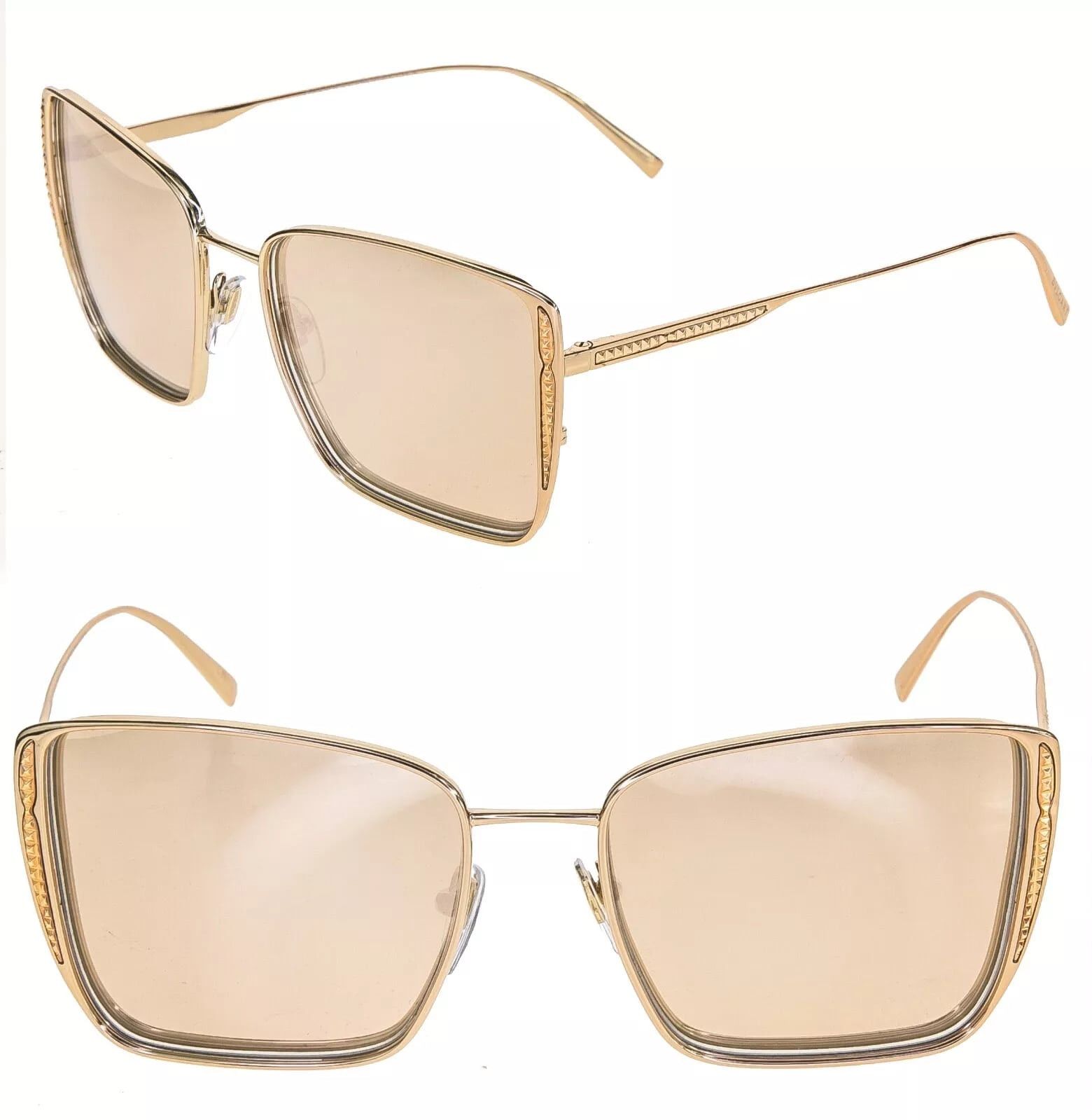 Bvlgari BVLGARI BV6176 Rose Gold Pink Mirrored Rectangle Metal 6176 Size ONE SIZE - 1 Thumbnail