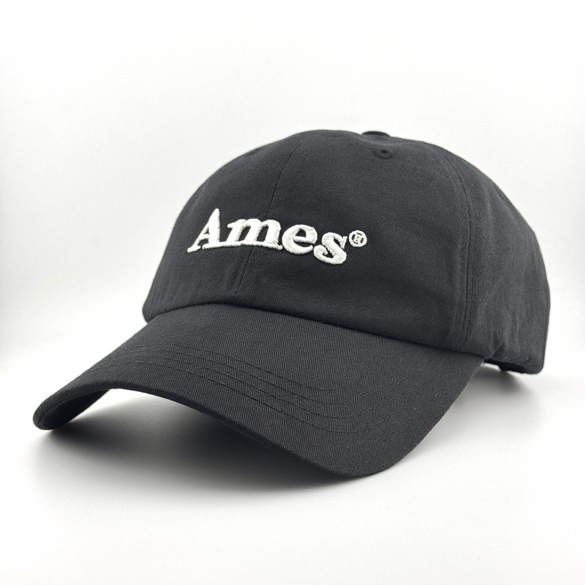 Vintage Ames Worldwide Logo Unstructured Cap Black Streetwear Hat Size ONE SIZE - 2 Thumbnail