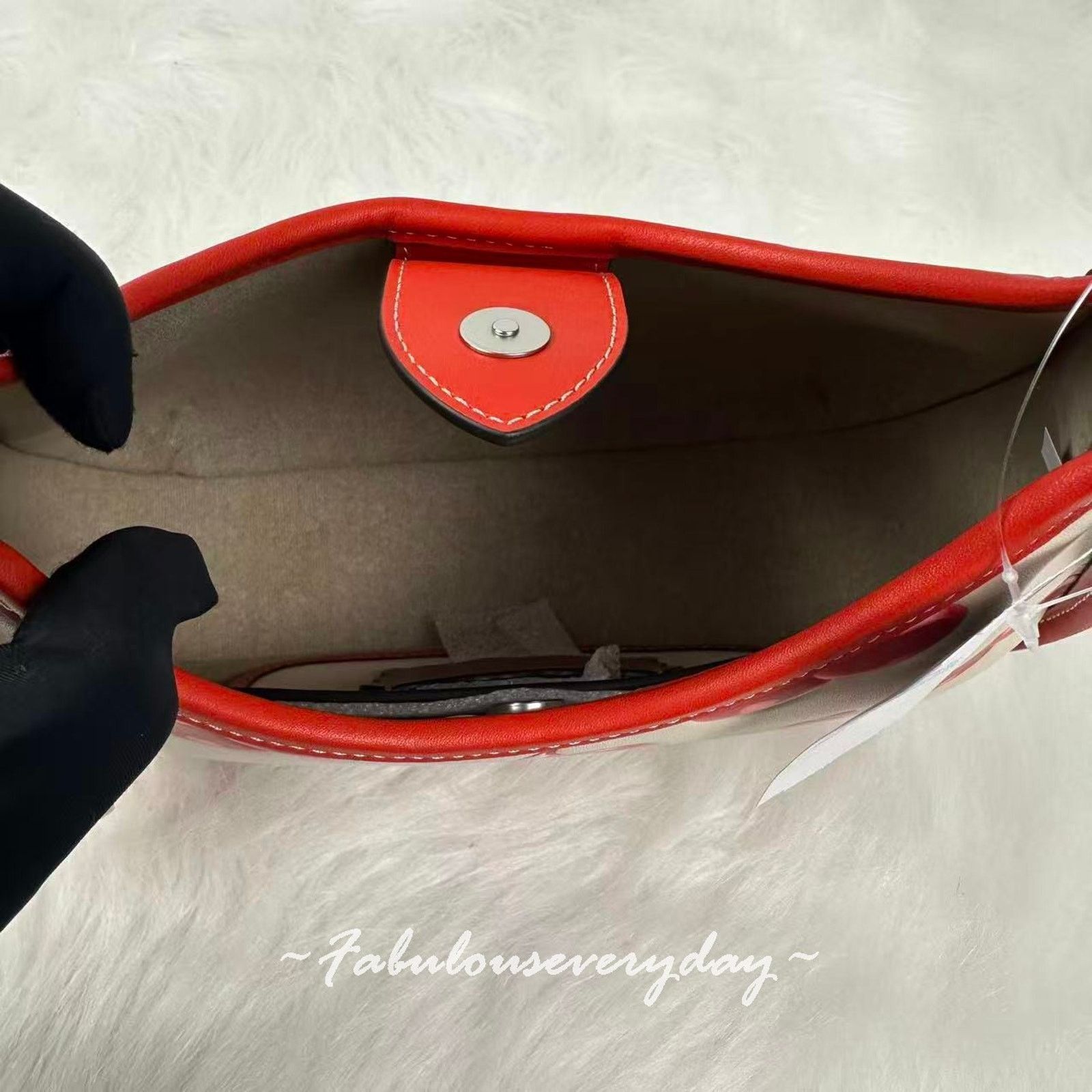 Coach COACH Ergo Bag In Coachtopia Leather With Cherry Print Cloud Size ONE SIZE - 8 Thumbnail