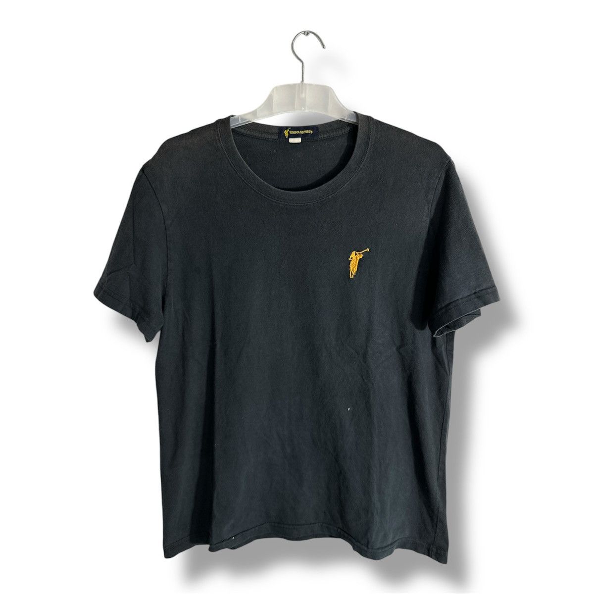 Trashed Faded WHPOLOSPORTS t-shirt tee basic yellow logo