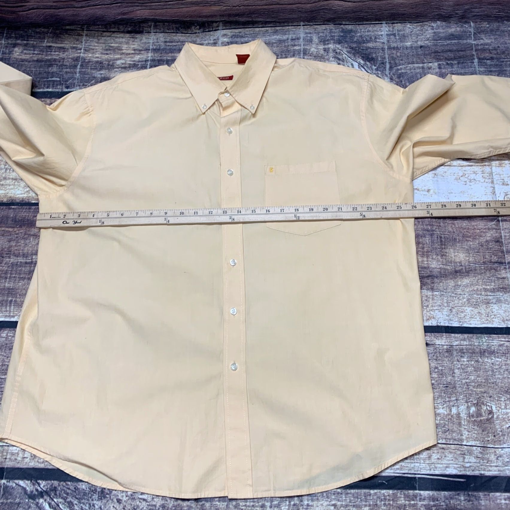 Izod IZOD Shirt Mens Shirt Yellow Gold Size XL Long Sleeve Button Up Casual Size US XL / EU 56 / 4 - 5 Thumbnail
