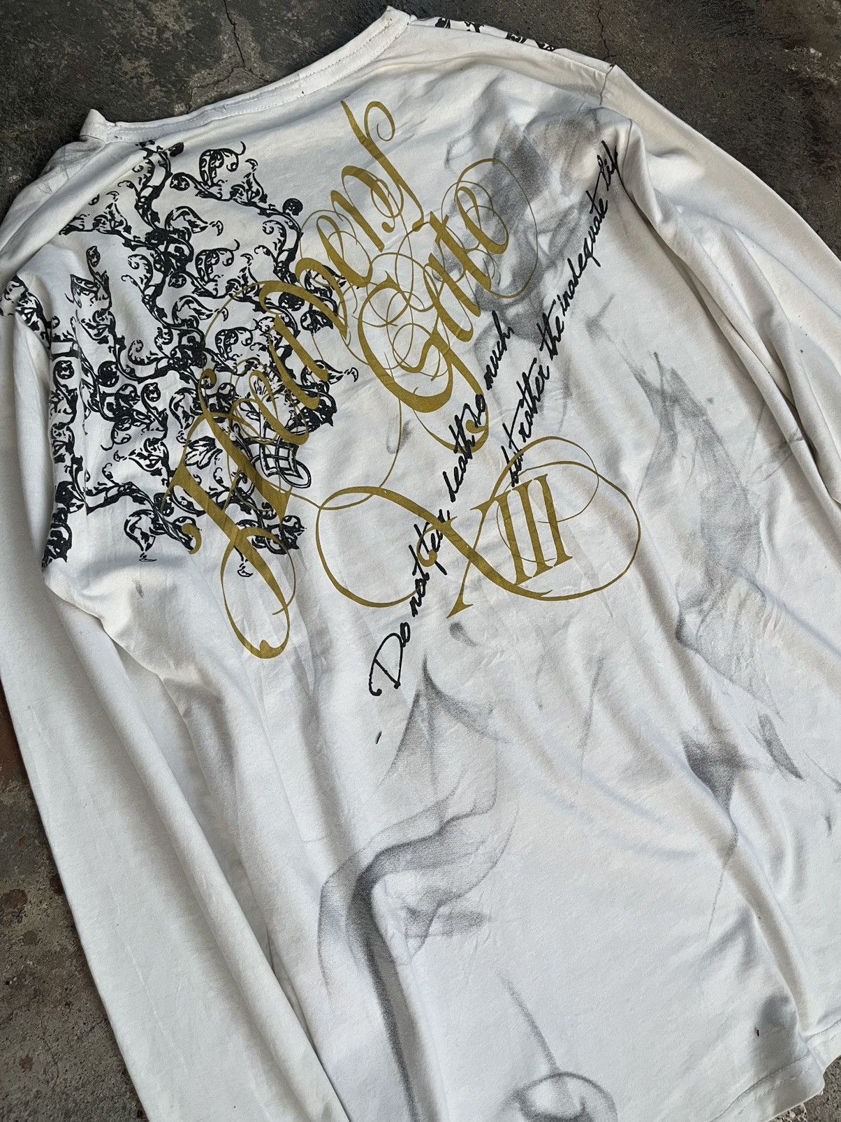 If Six Was Nine 2000s JAPANESE POEM SMOKE GOTHIC SEDITIONARIES PUNK STYLE Size US L / EU 52-54 / 3 - 6 Thumbnail